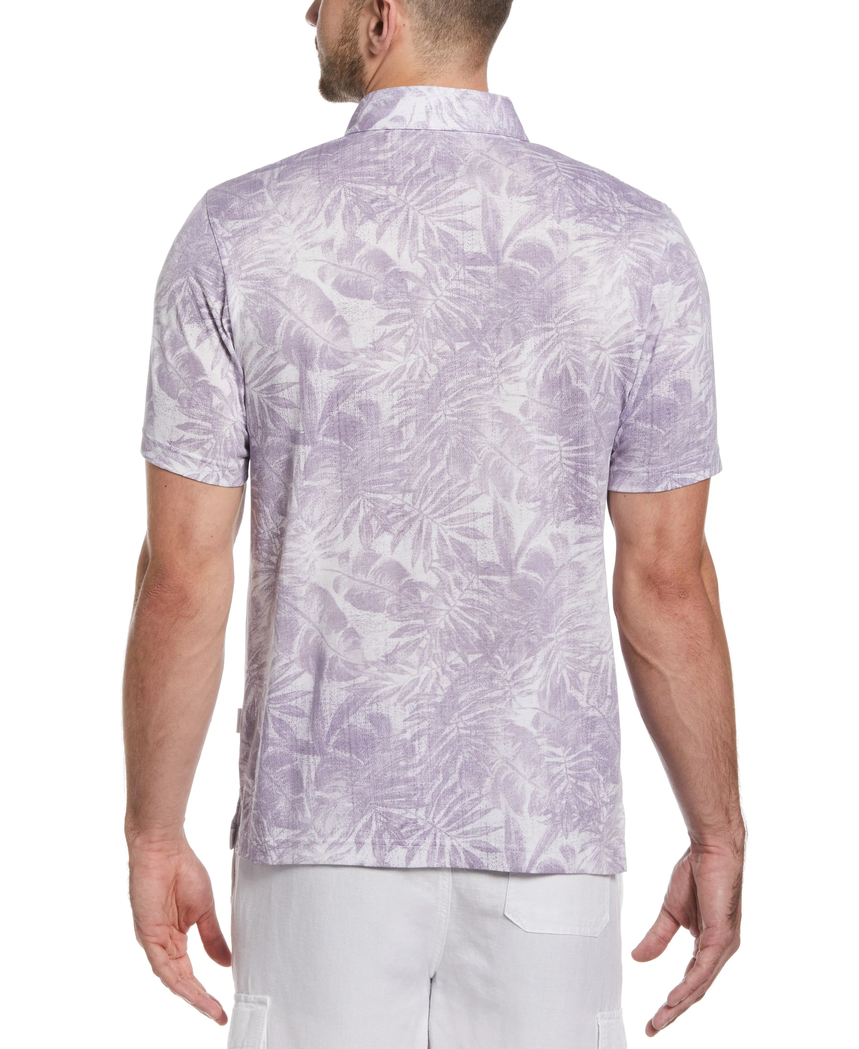 Tonal Tropical Print Polo sold by Cubavera product image thumbnail 2