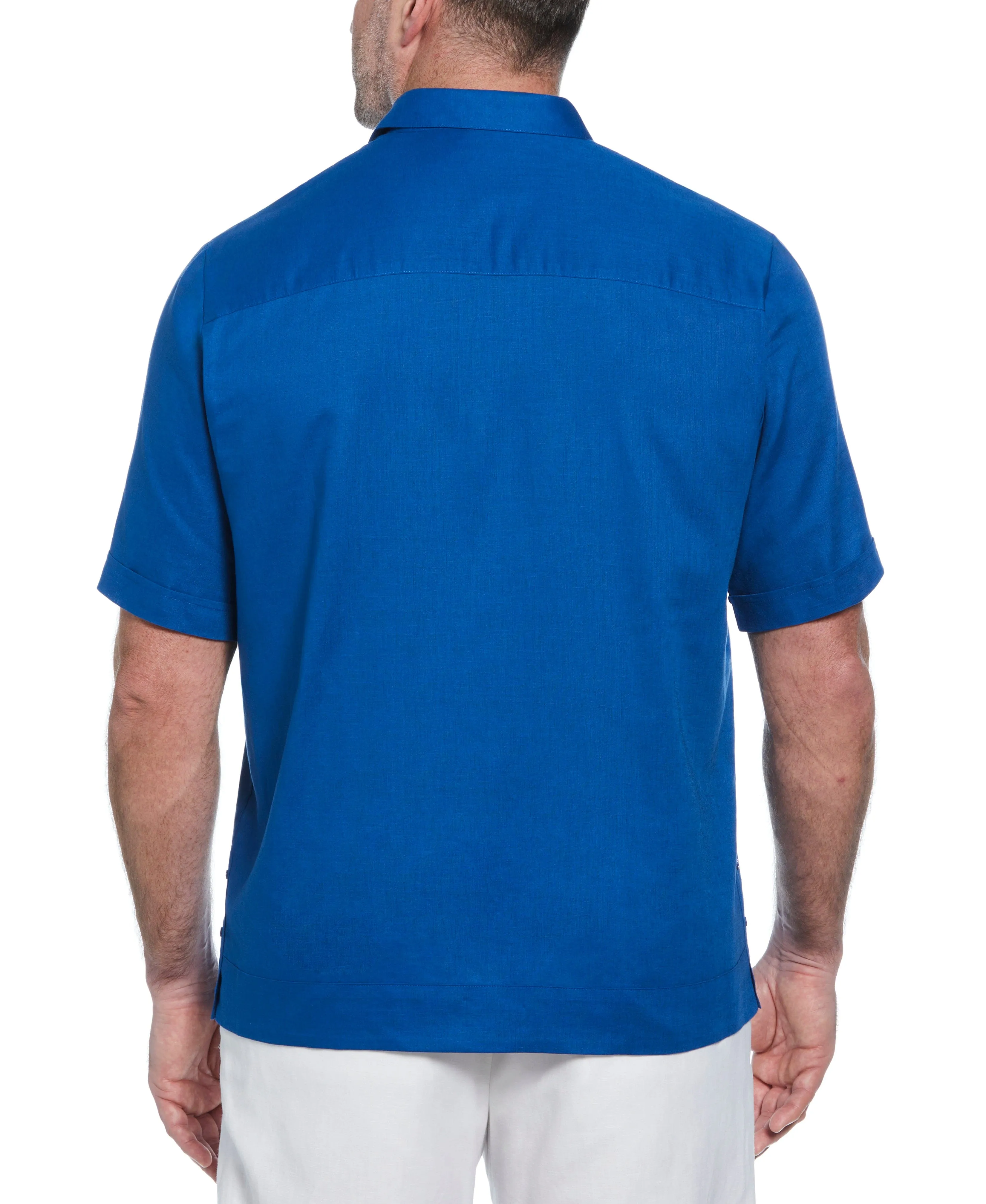 Big & Tall Linen Blend No Pocket Guayabera Shirt sold by Cubavera product image thumbnail 2