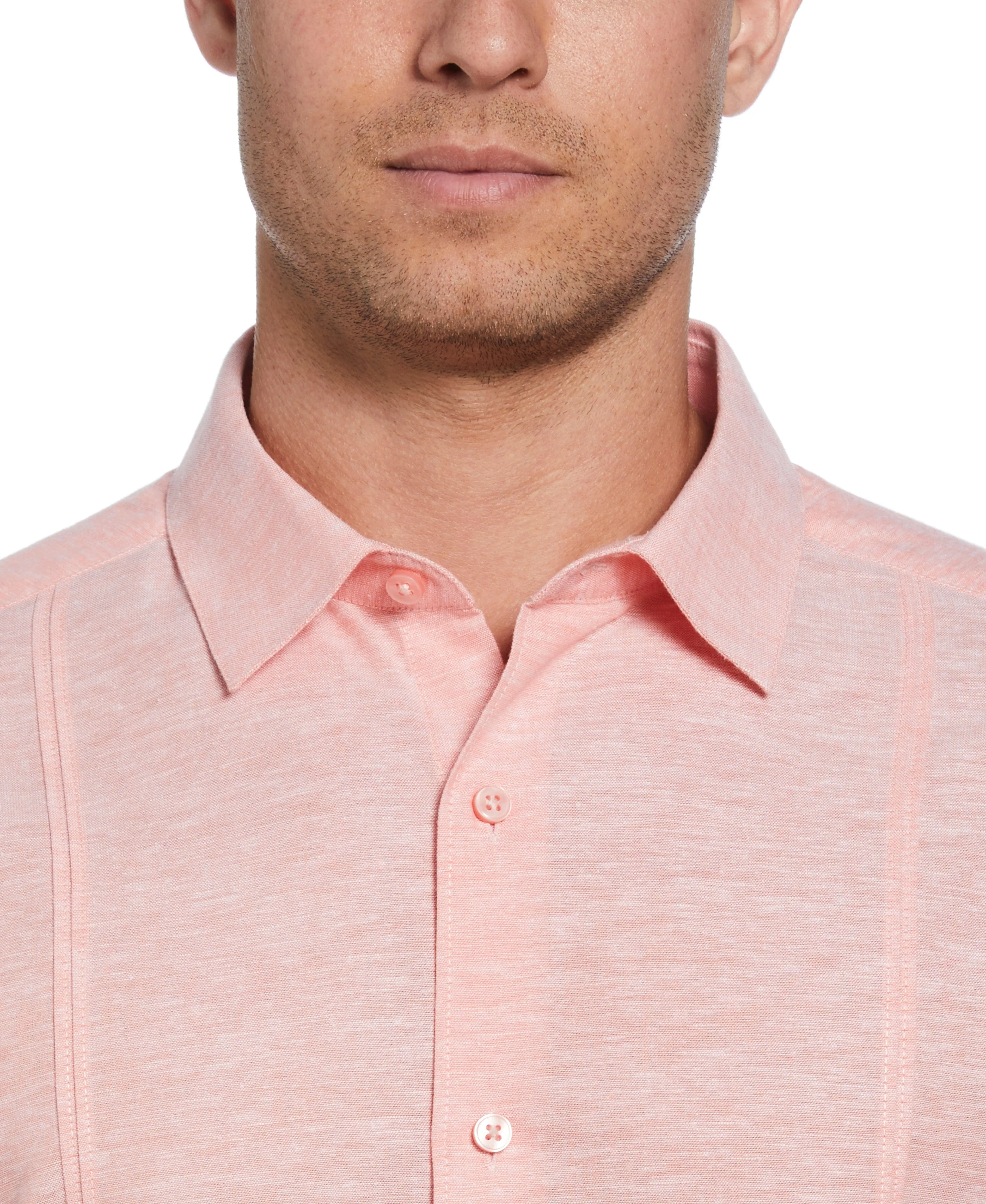 Linen Blend Panel Shirt sold by Cubavera product image thumbnail 3