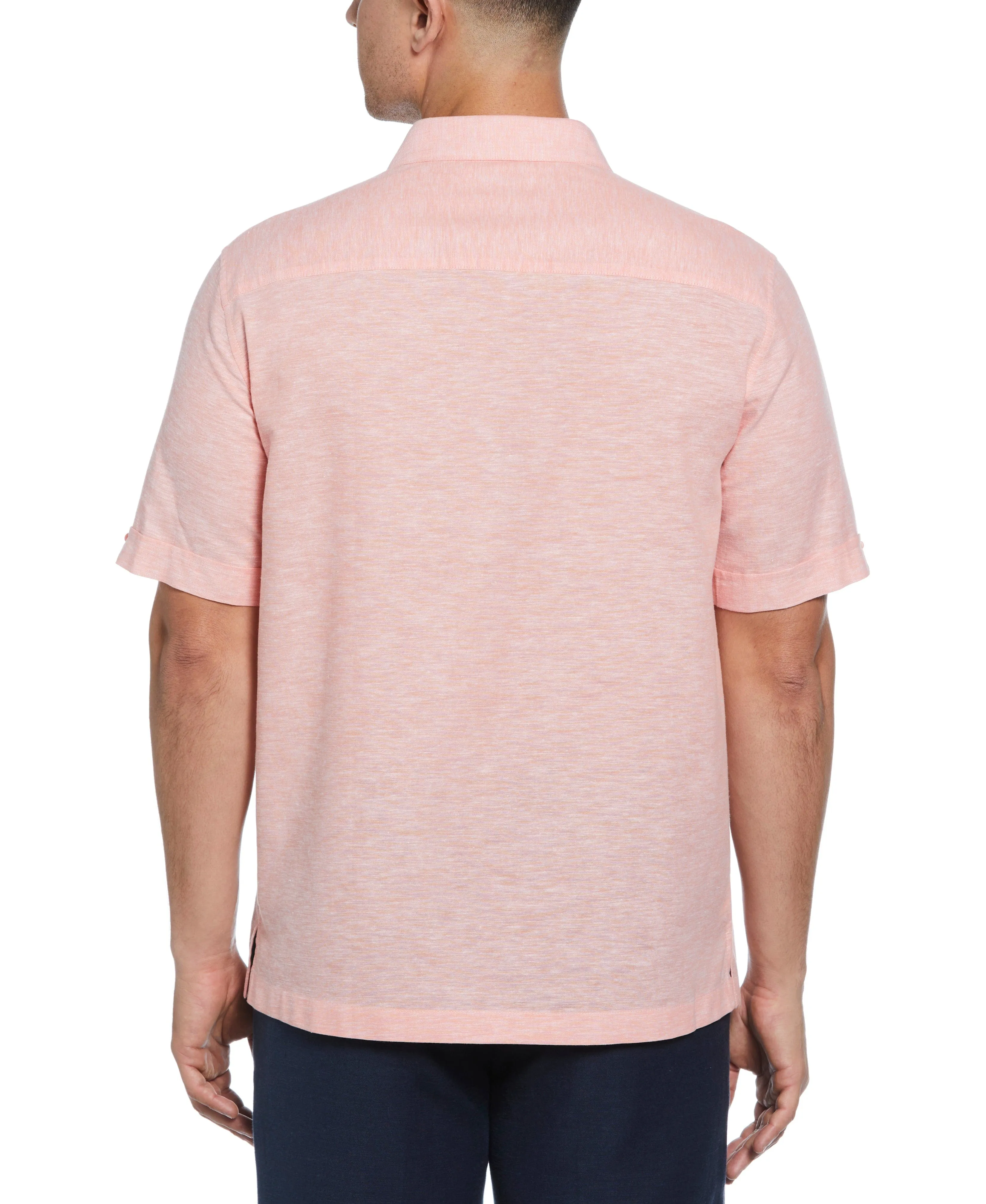 Linen Blend Panel Shirt sold by Cubavera product image thumbnail 2