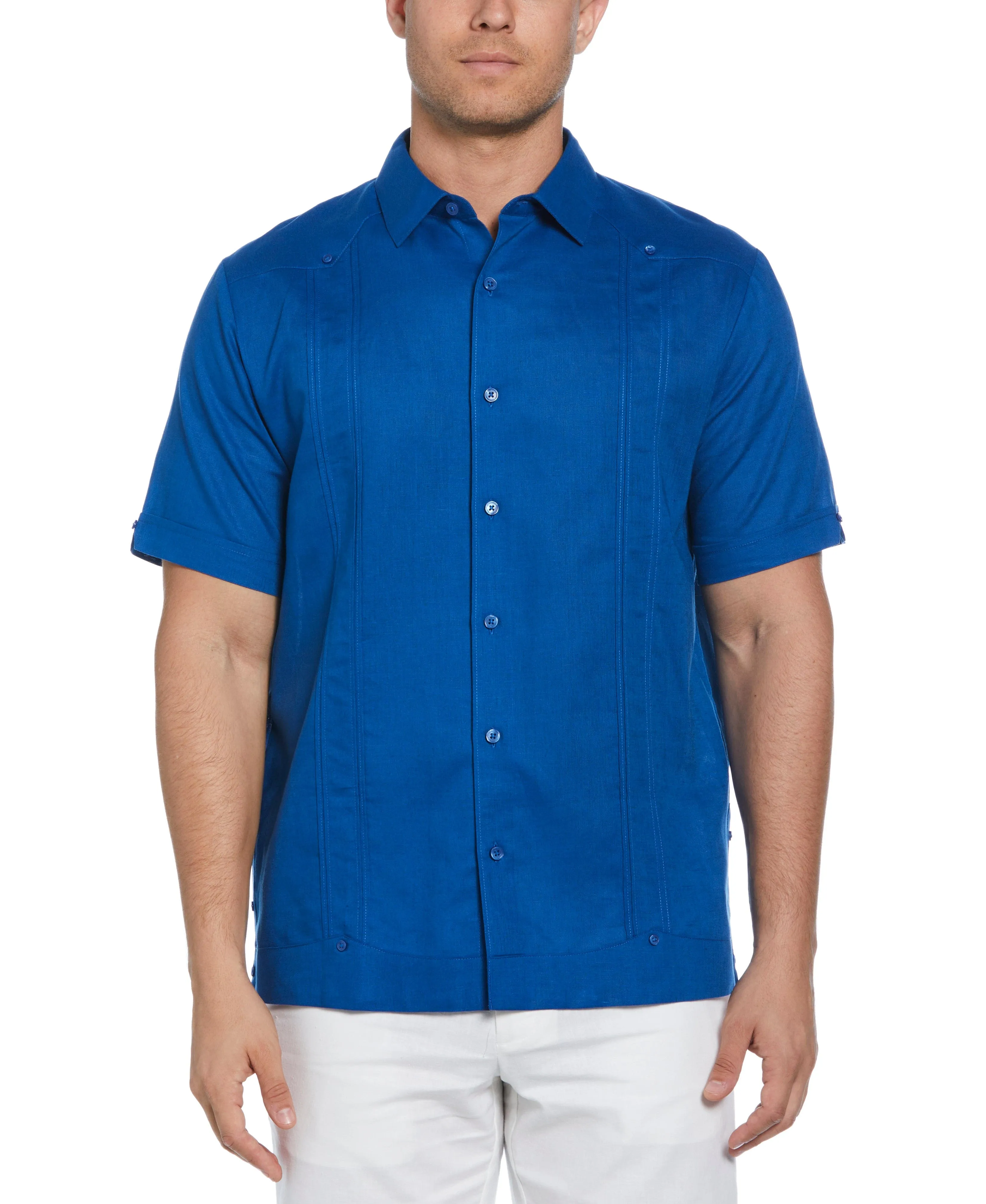 Linen Blend No-Pocket Guayabera Shirt sold by Cubavera