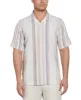 Linen Blend Striped Panel Shirt sold by Cubavera