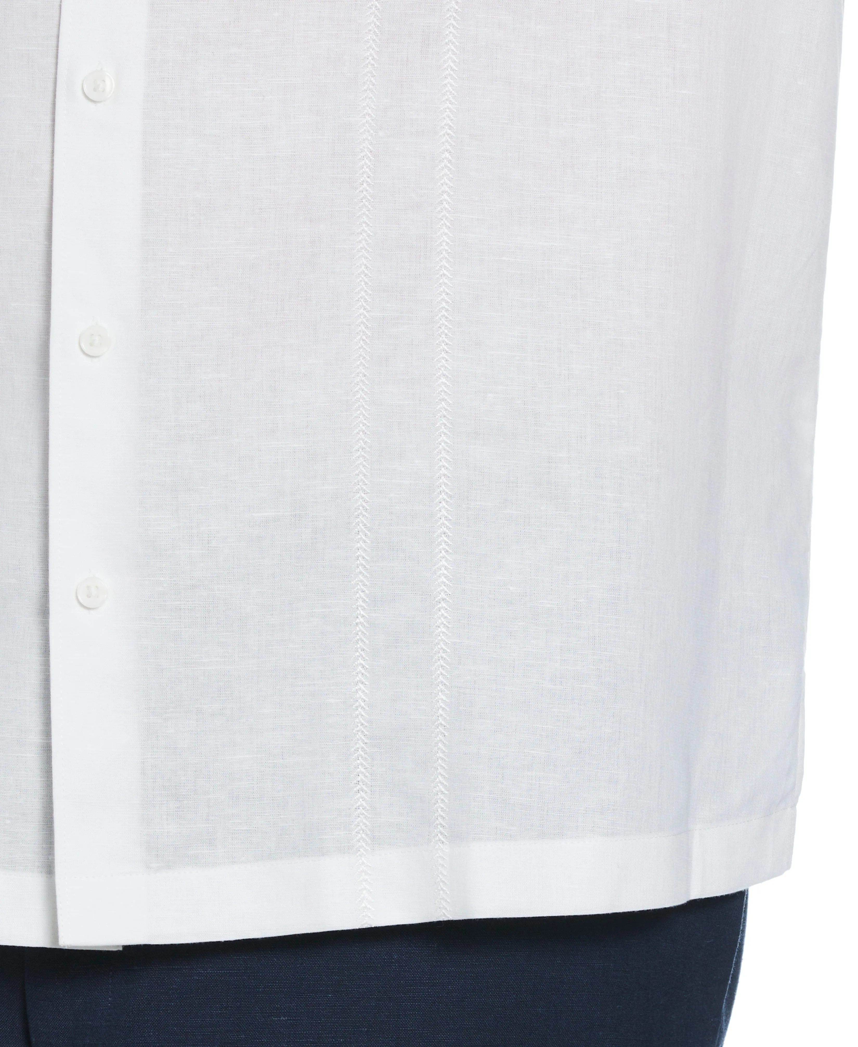 Big & Tall Linen Blend Embroidered Panel Shirt sold by Cubavera product image thumbnail 4