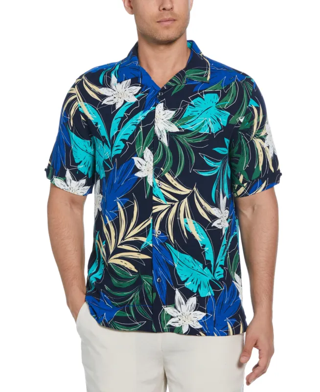 All-Over Tropical Print Shirt sold by Cubavera
