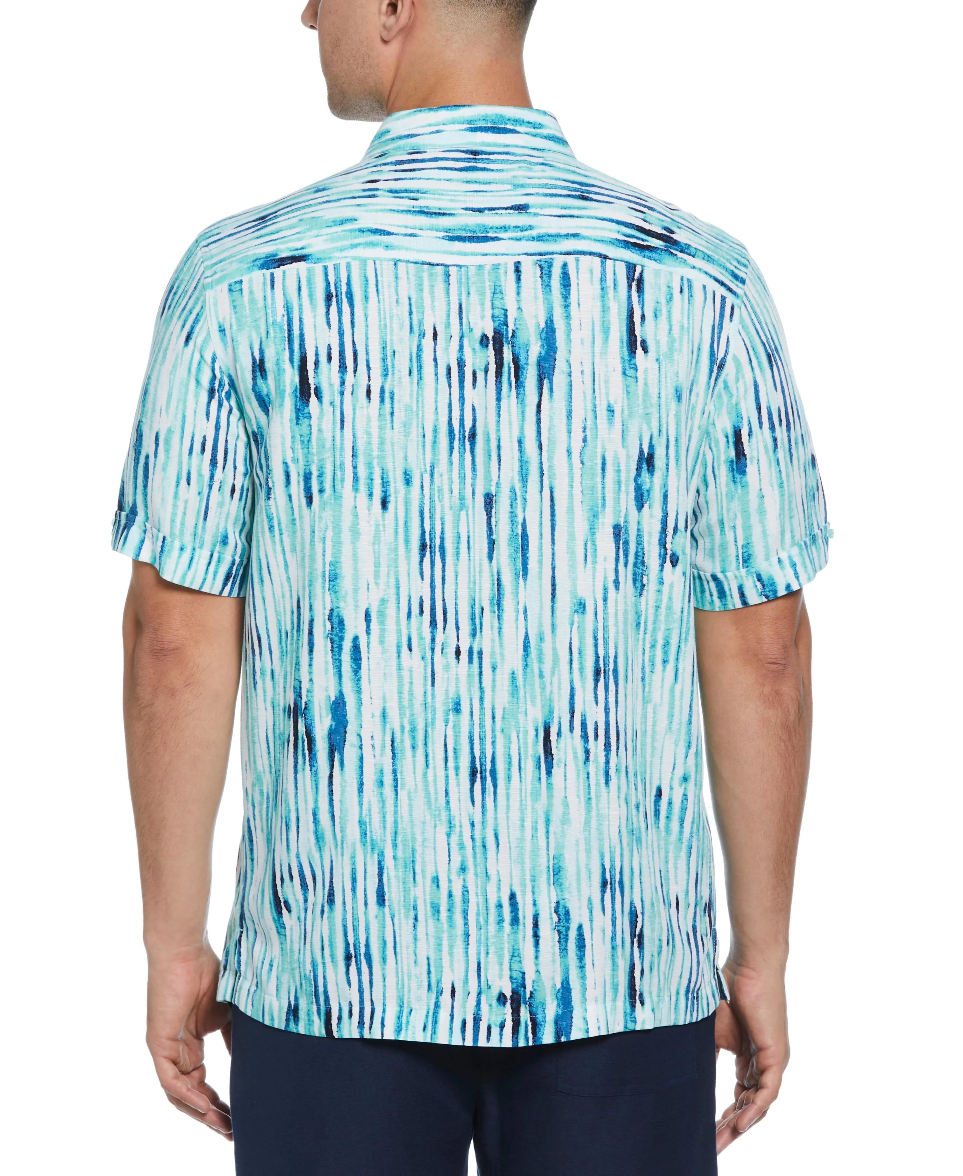 Watercolor Stripe Print Shirt sold by Cubavera product image thumbnail 2