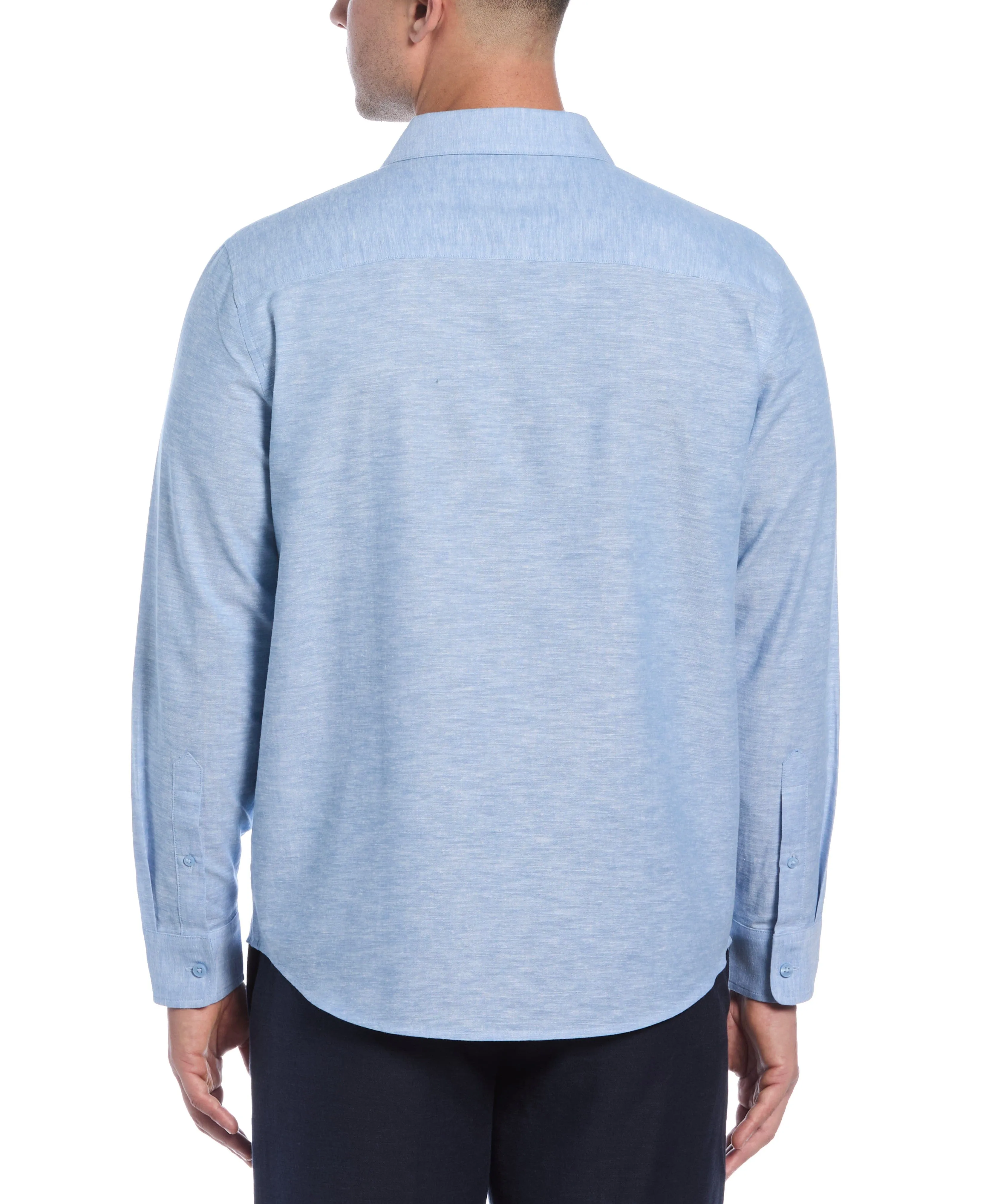Linen Blend Tuck Panel Shirt sold by Cubavera product image thumbnail 2
