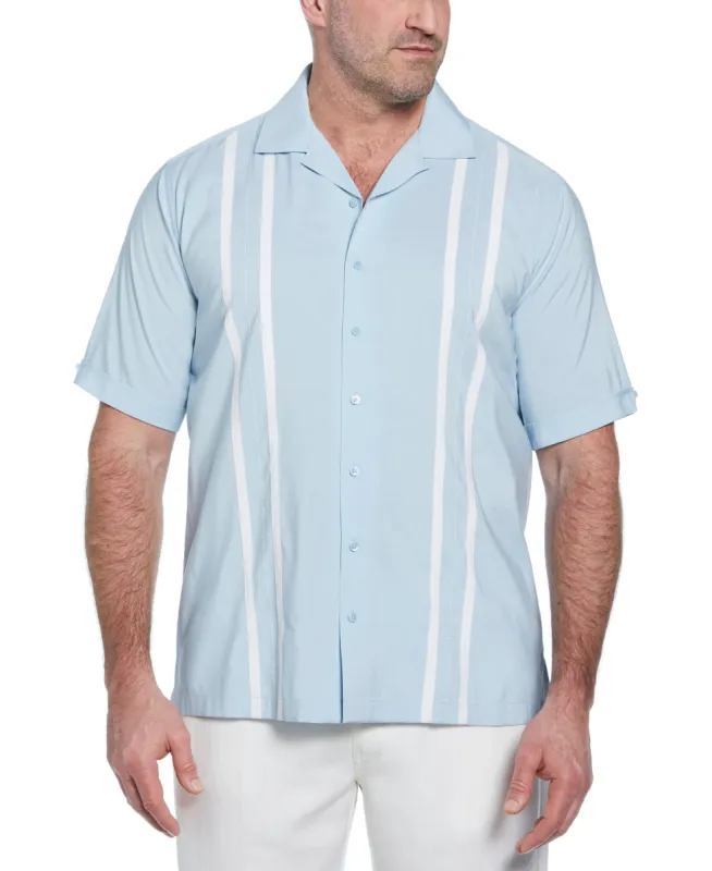 Big & Tall Contrast Panel Camp Collar Shirt sold by Cubavera