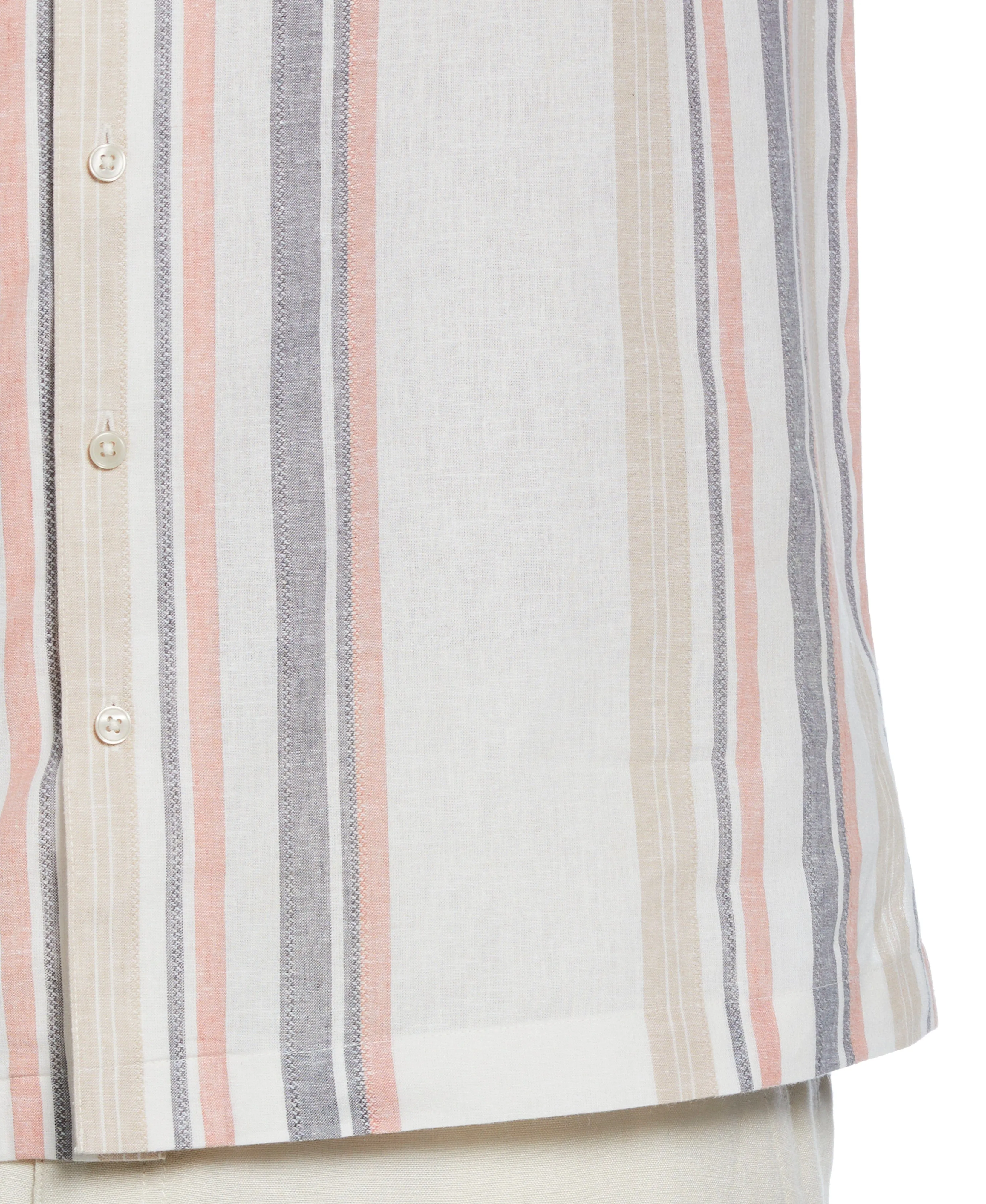 Big & Tall Linen Blend Striped Panel Shirt sold by Cubavera product image thumbnail 4
