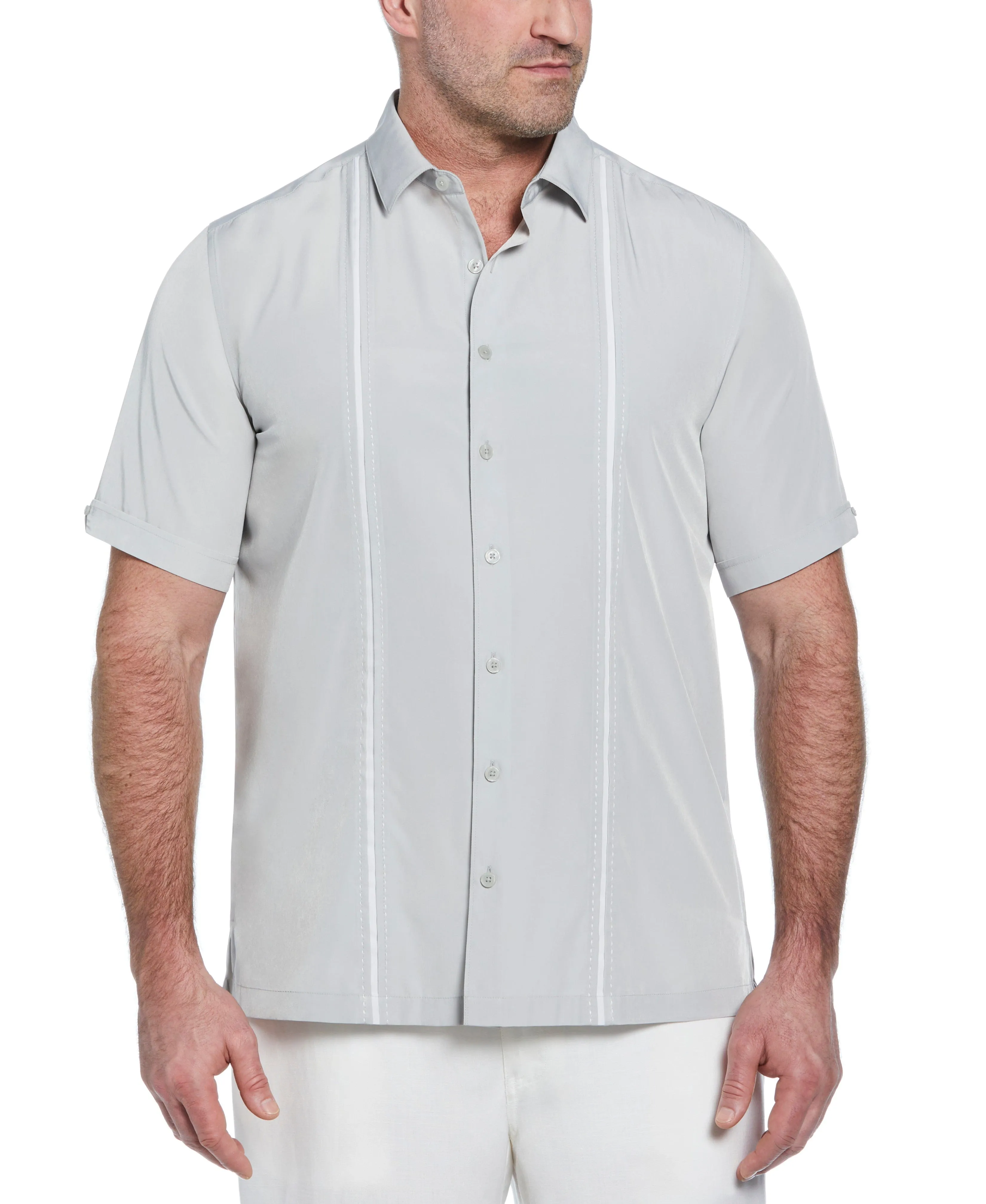 Big & Tall Panel Shirt - Contrast Stitching sold by Cubavera
