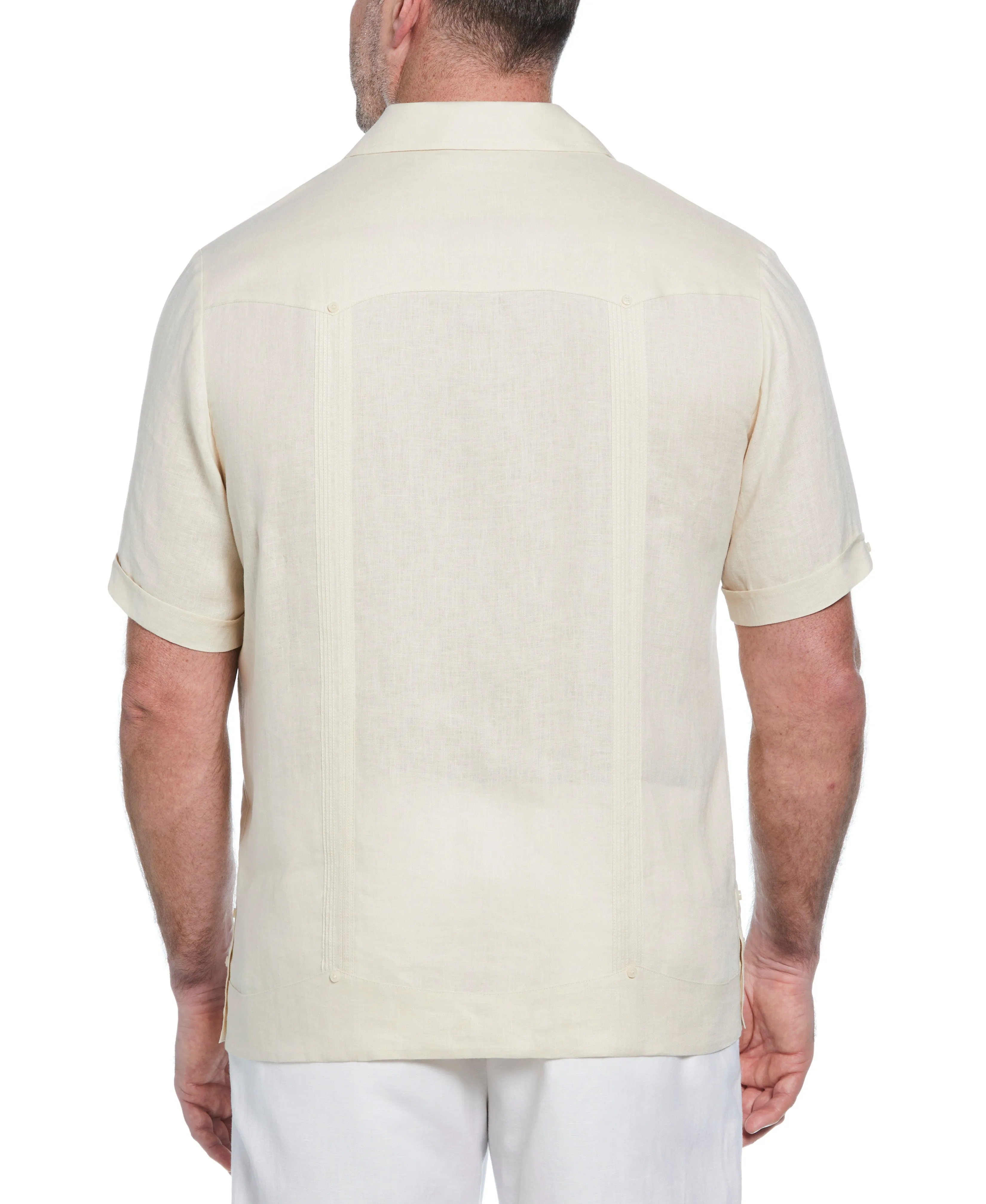 Big & Tall 100% Linen Classic Guayabera Shirt - Short Sleeve sold by Cubavera product image thumbnail 2