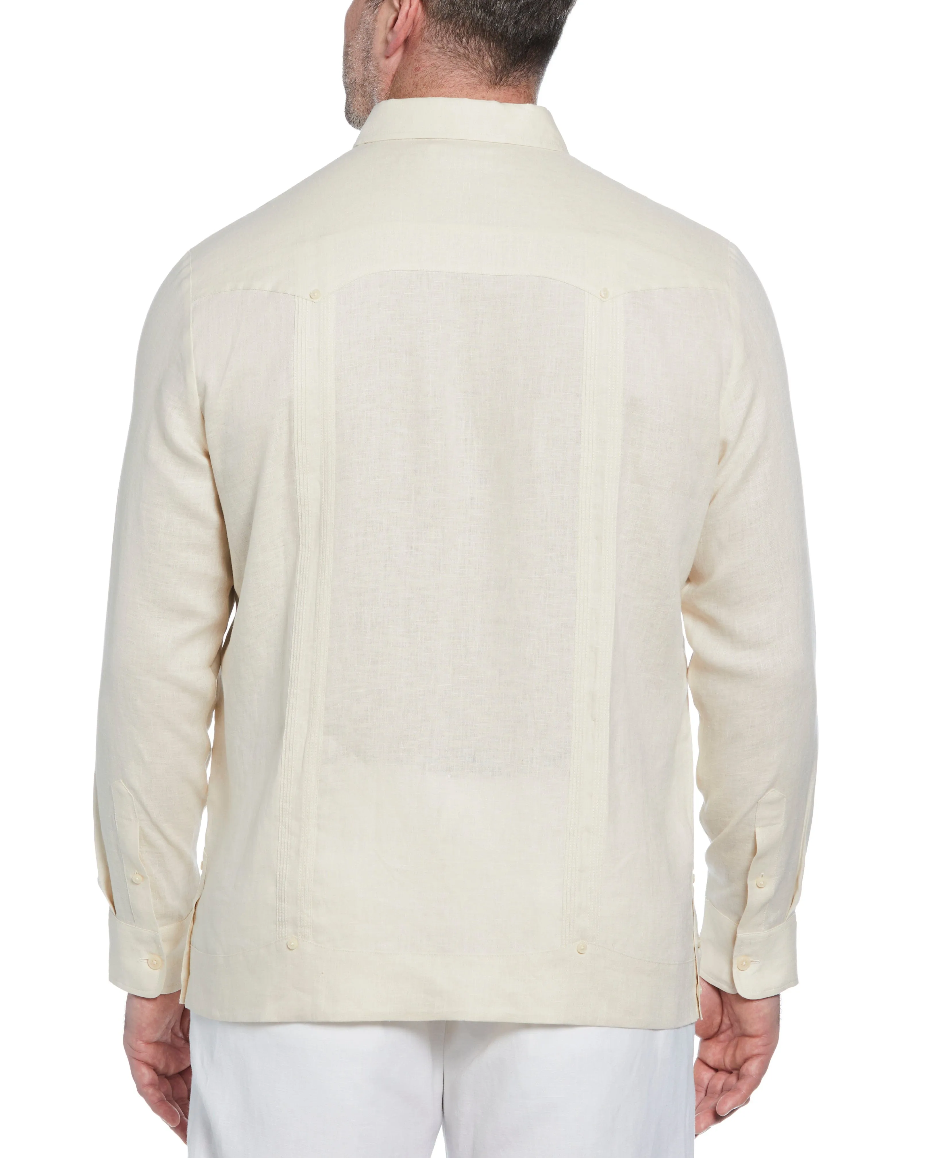 Big & Tall 100% Linen Classic Guayabera Shirt - Long Sleeve sold by Cubavera product image thumbnail 2