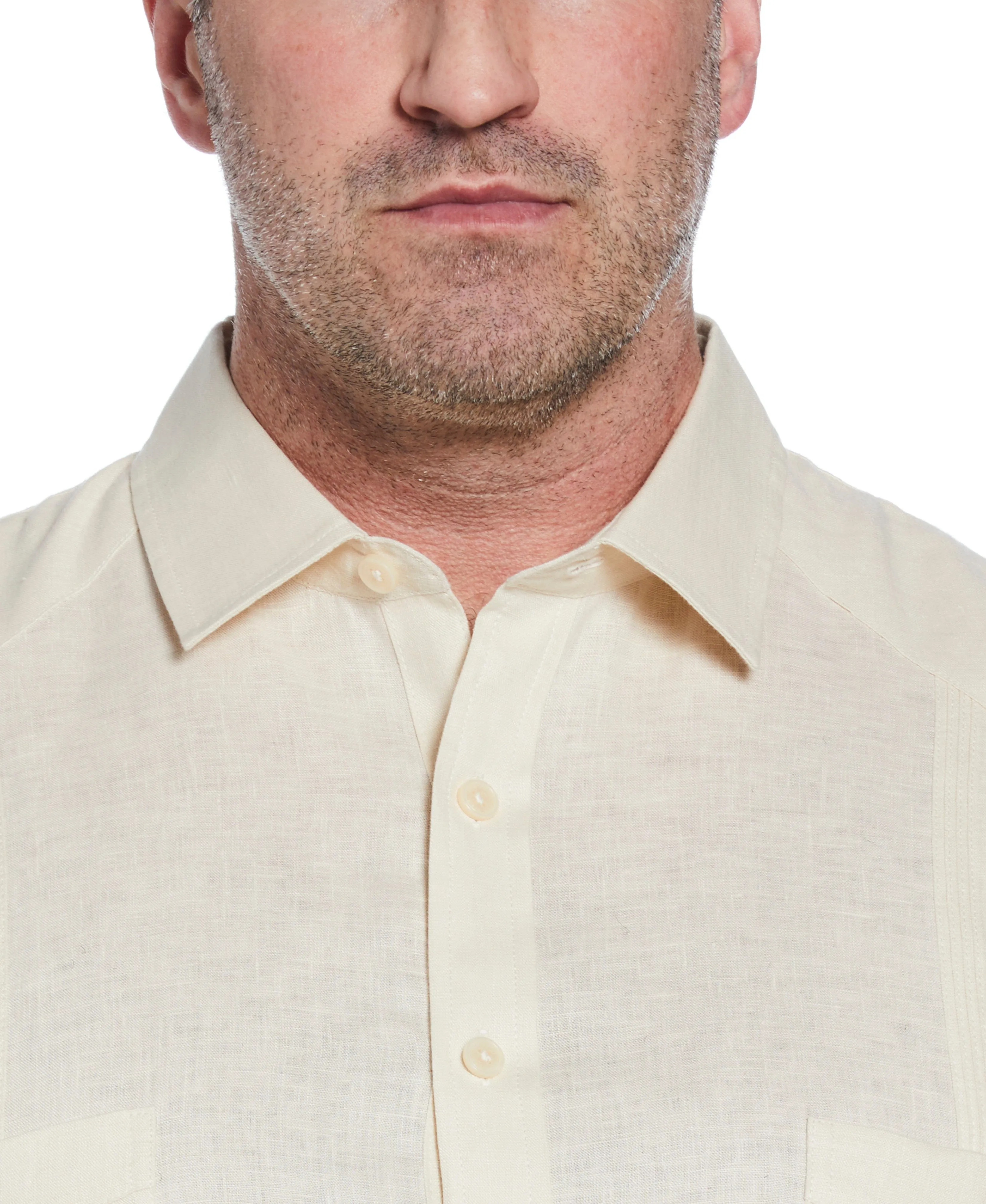 Big & Tall 100% Linen Classic Guayabera Shirt - Long Sleeve sold by Cubavera product image thumbnail 3