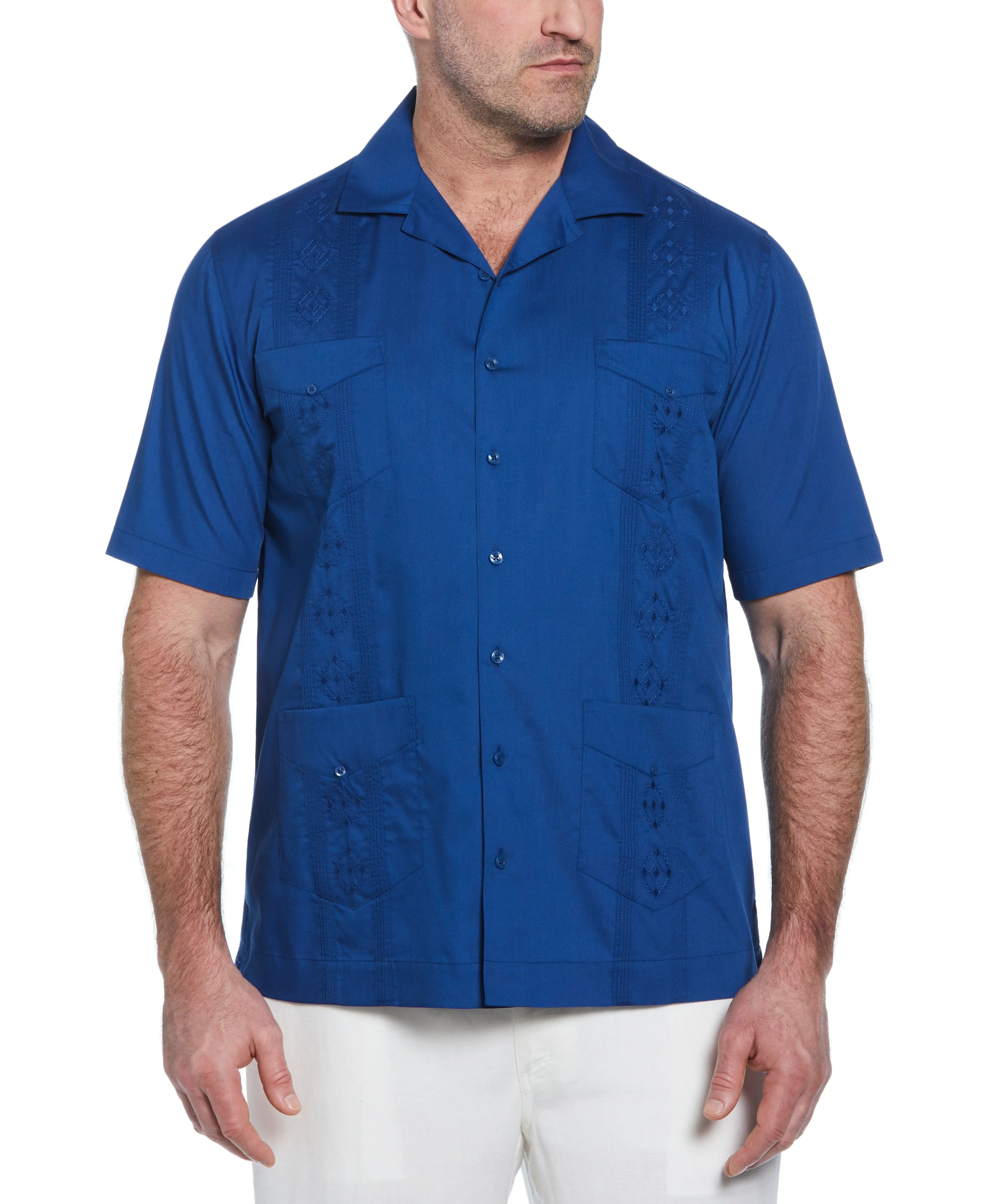 Big & Tall Authentic Embroidered Guayabera Shirt sold by Cubavera