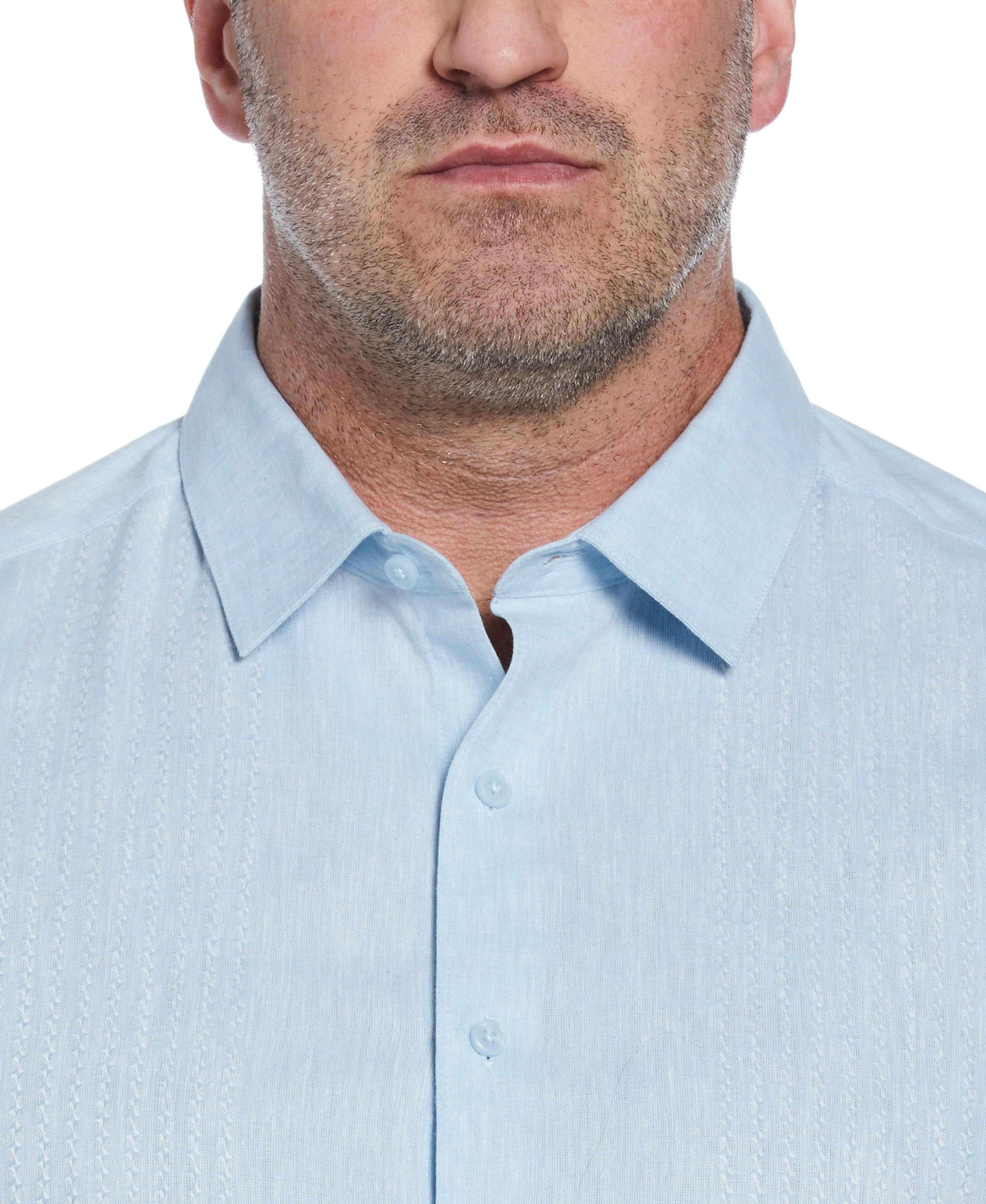 Big & Tall Engineered Dobby Panels Shirt sold by Cubavera product image thumbnail 3