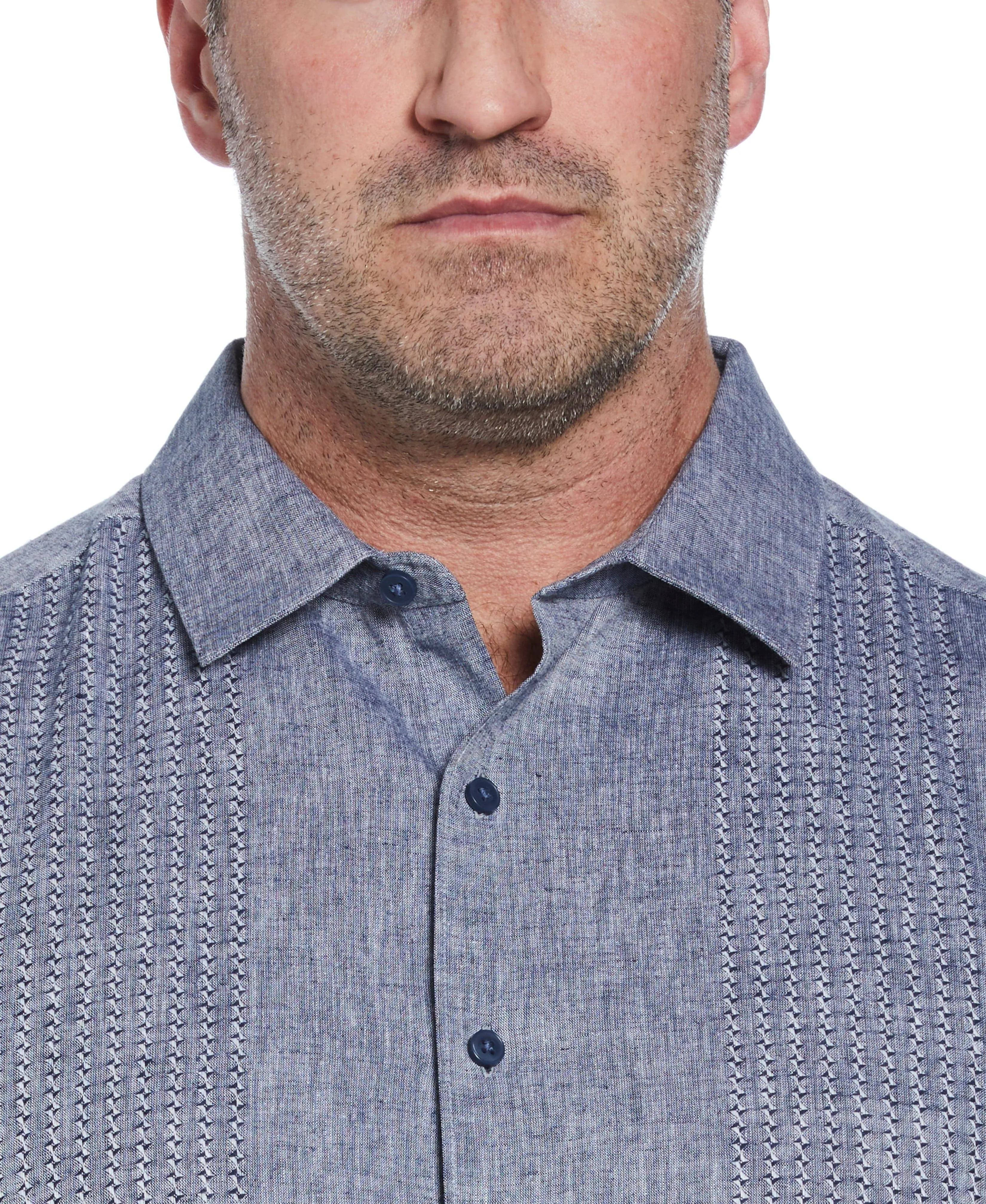 Big & Tall Engineered Dobby Panels Shirt sold by Cubavera product image thumbnail 3