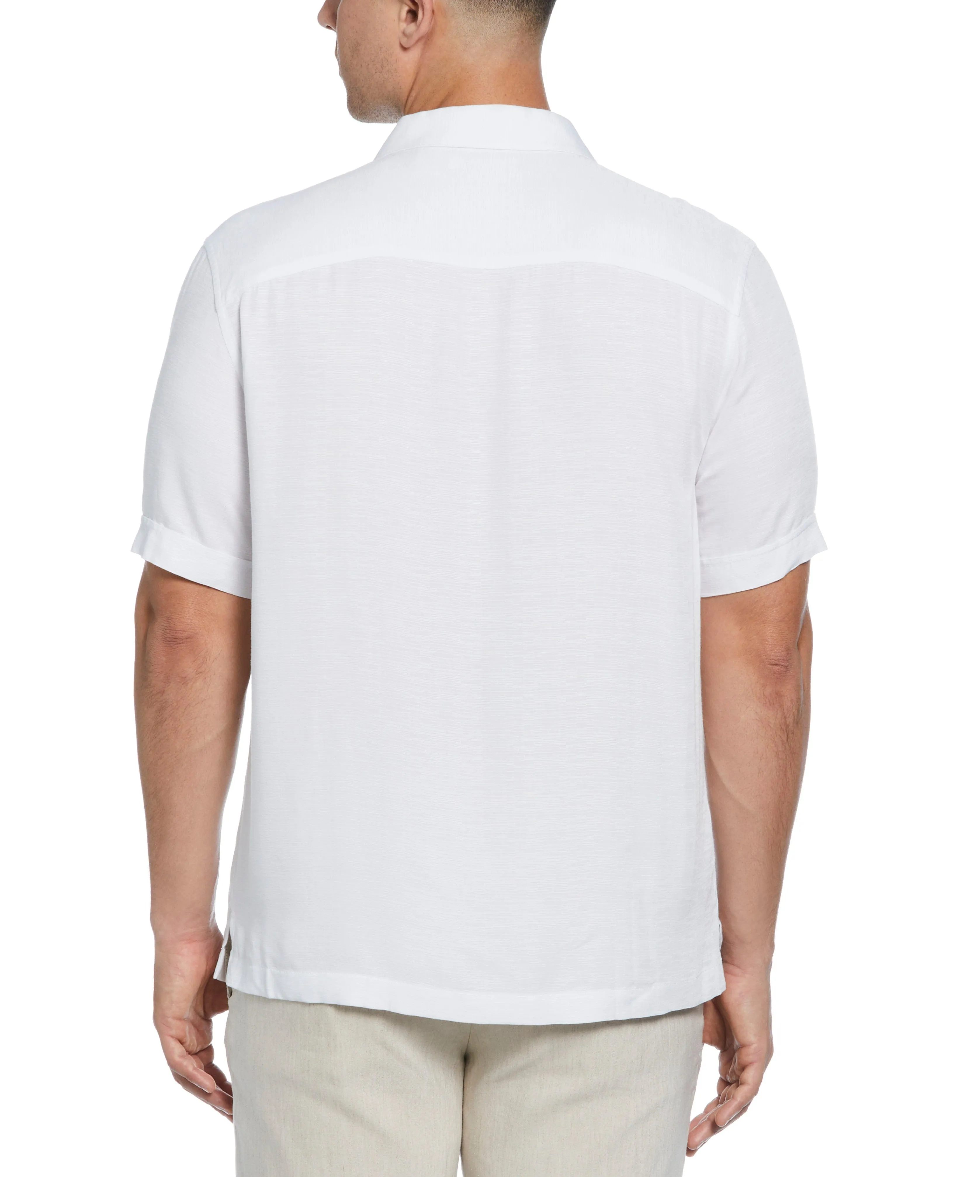 Solid Textured Cuban Collar Shirt sold by Cubavera product image thumbnail 2