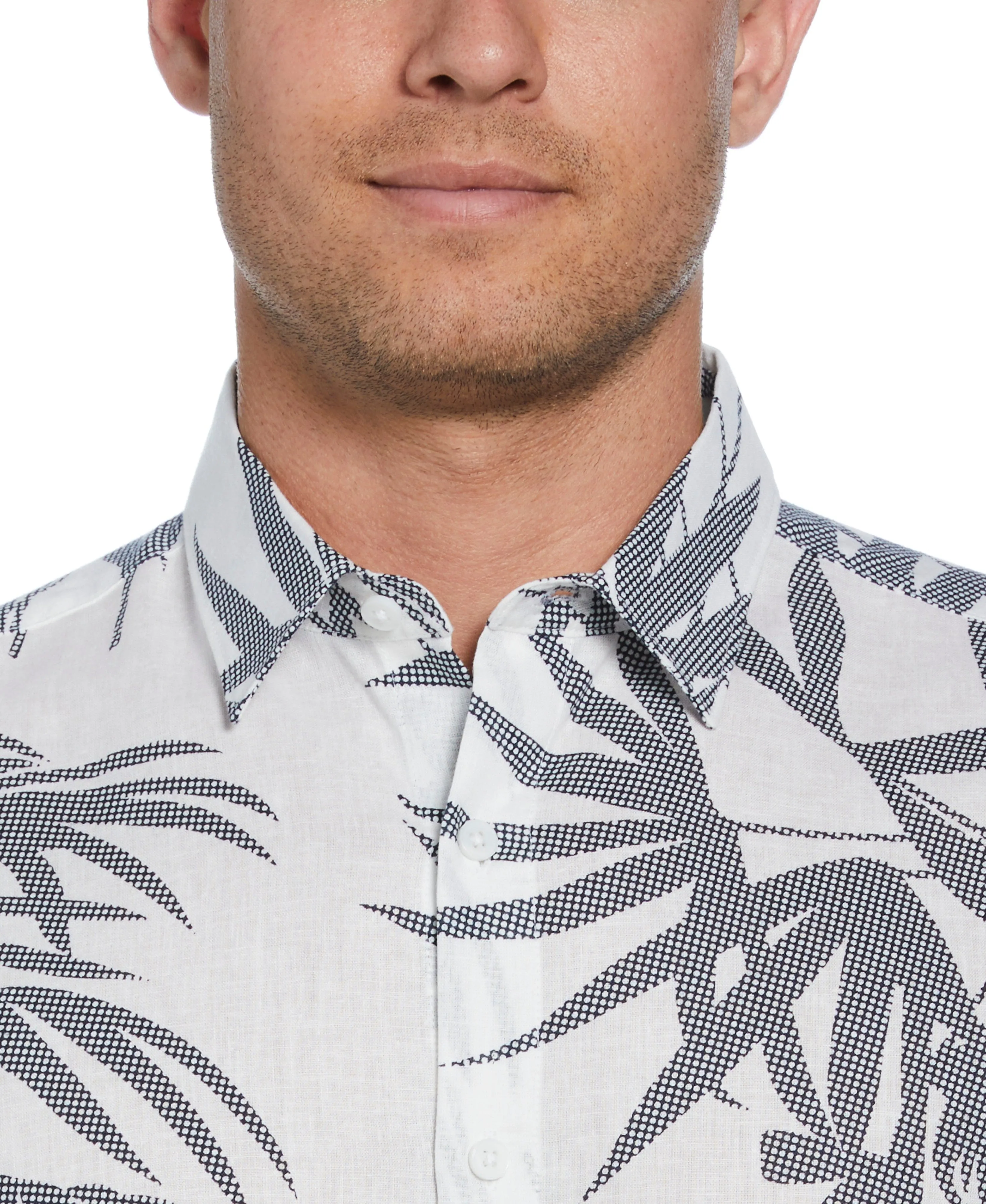 Textured Fern Print Shirt sold by Cubavera product image thumbnail 3