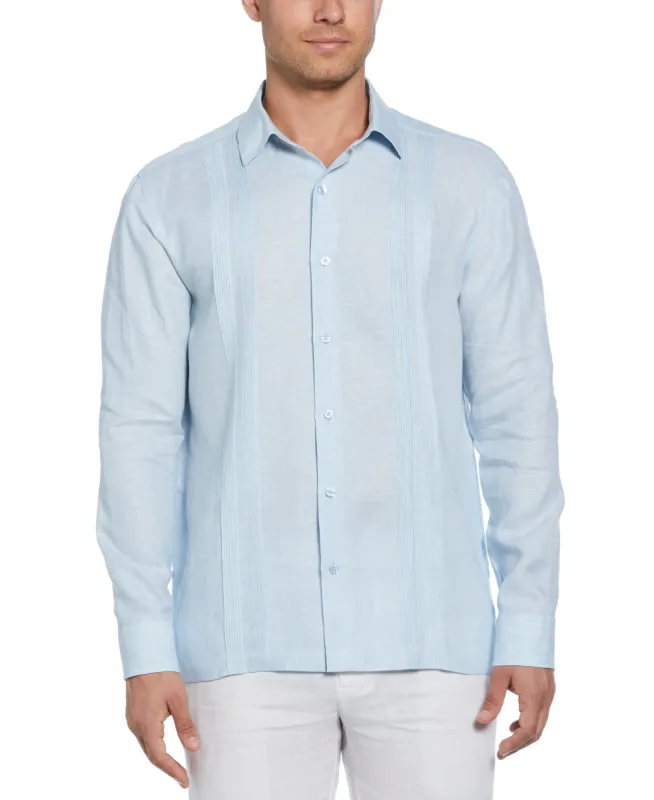 Linen Multi-Tuck Guayabera Shirt sold by Cubavera
