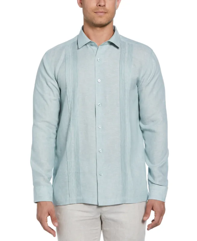 Linen Multi-Tuck Guayabera Shirt sold by Cubavera