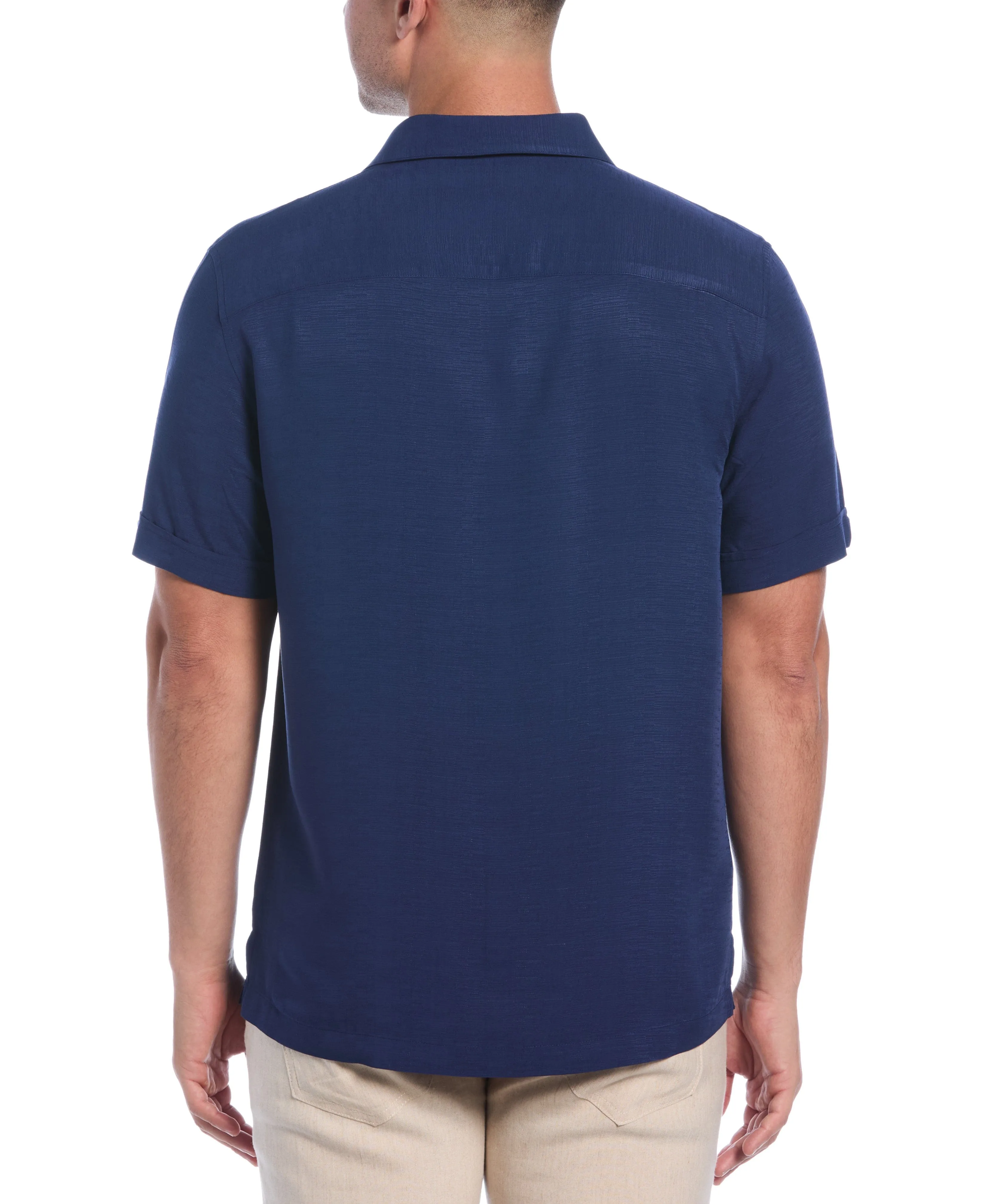 Solid Textured Cuban Collar Shirt sold by Cubavera product image thumbnail 2