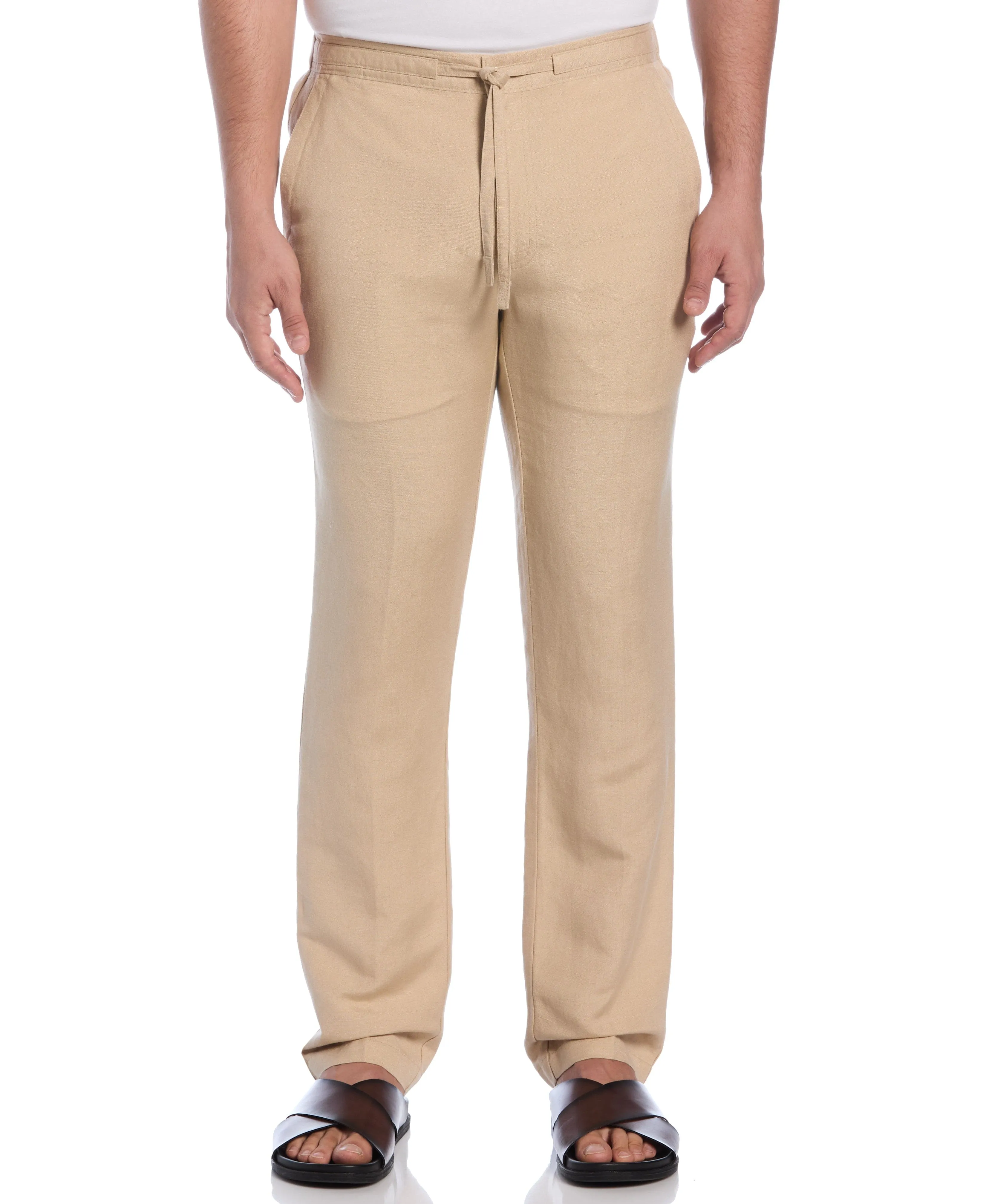 Linen-Blend Core Drawstring Pants sold by Cubavera