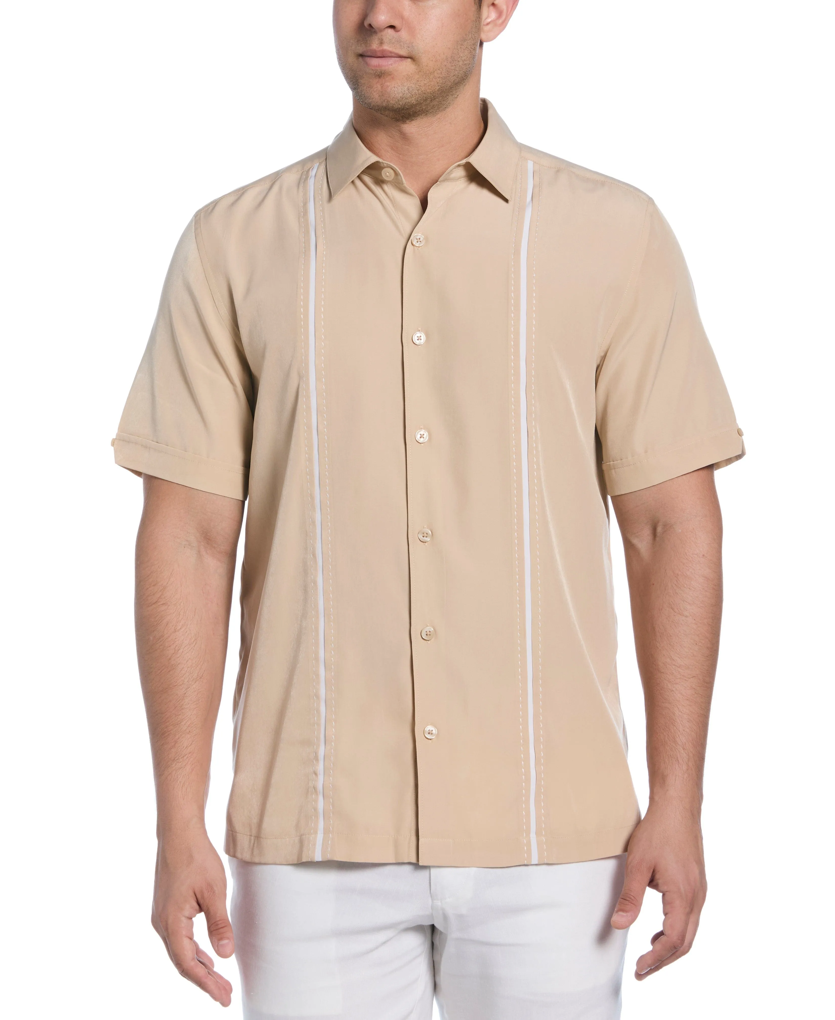 Panel Shirt - Contrast Stitching sold by Cubavera
