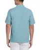 Geo Embroidered Panel Chambray Shirt sold by Cubavera