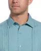 Geo Embroidered Panel Chambray Shirt sold by Cubavera