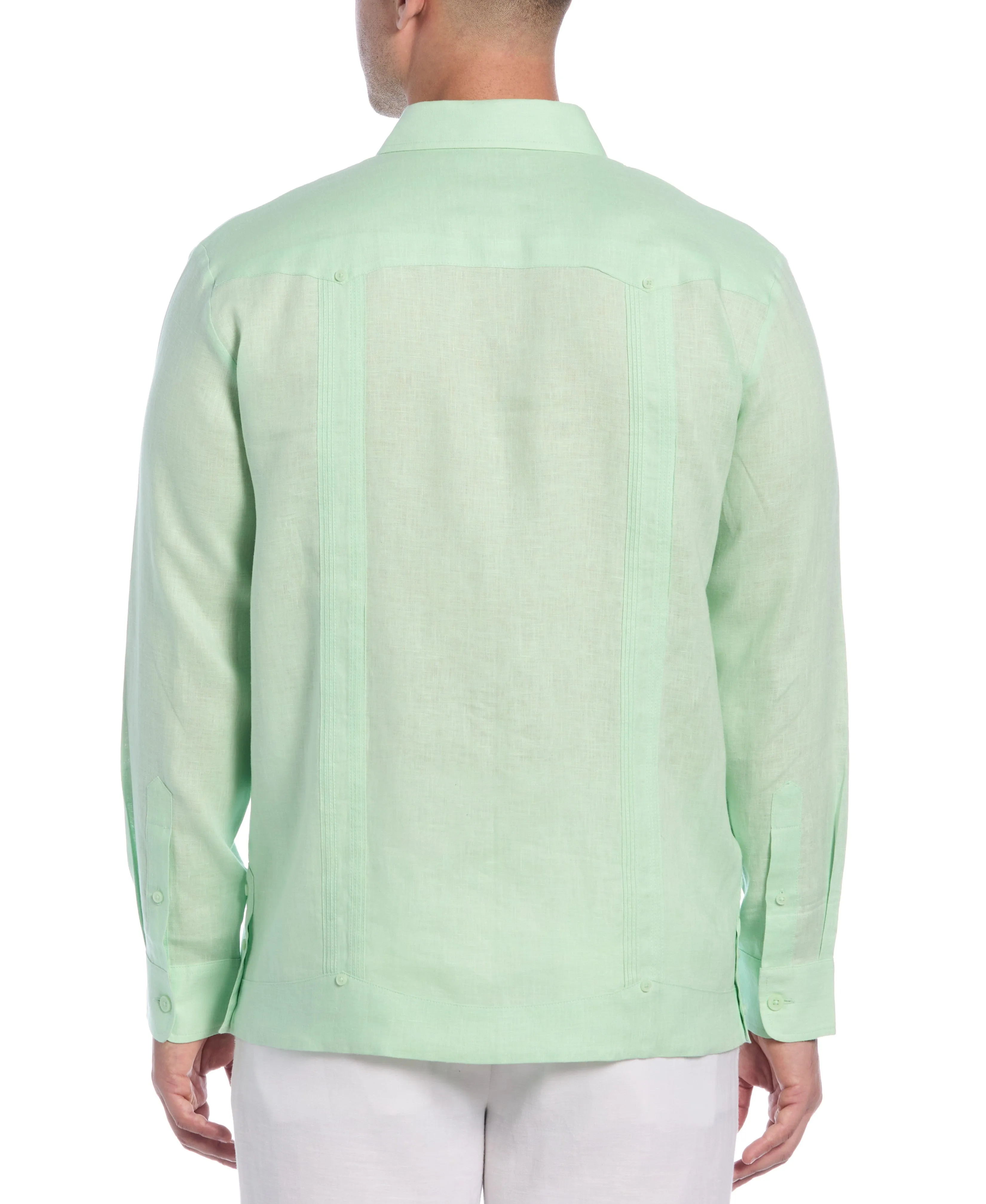 Big & Tall 100% Linen Classic Guayabera Shirt - Long Sleeve sold by Cubavera product image thumbnail 2