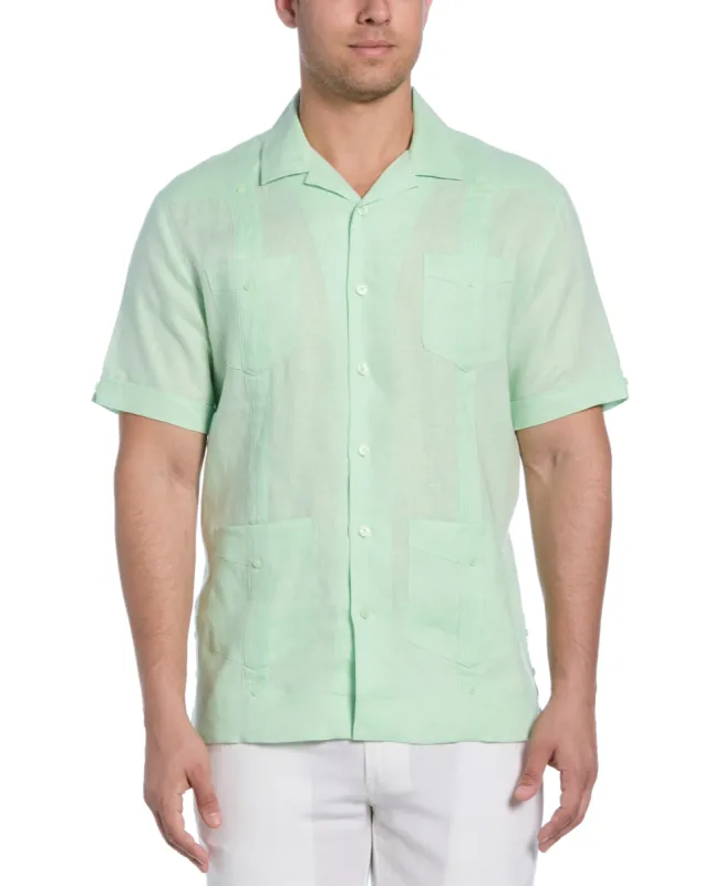 Big & Tall 100% Linen Classic Guayabera Shirt - Short Sleeve sold by Cubavera