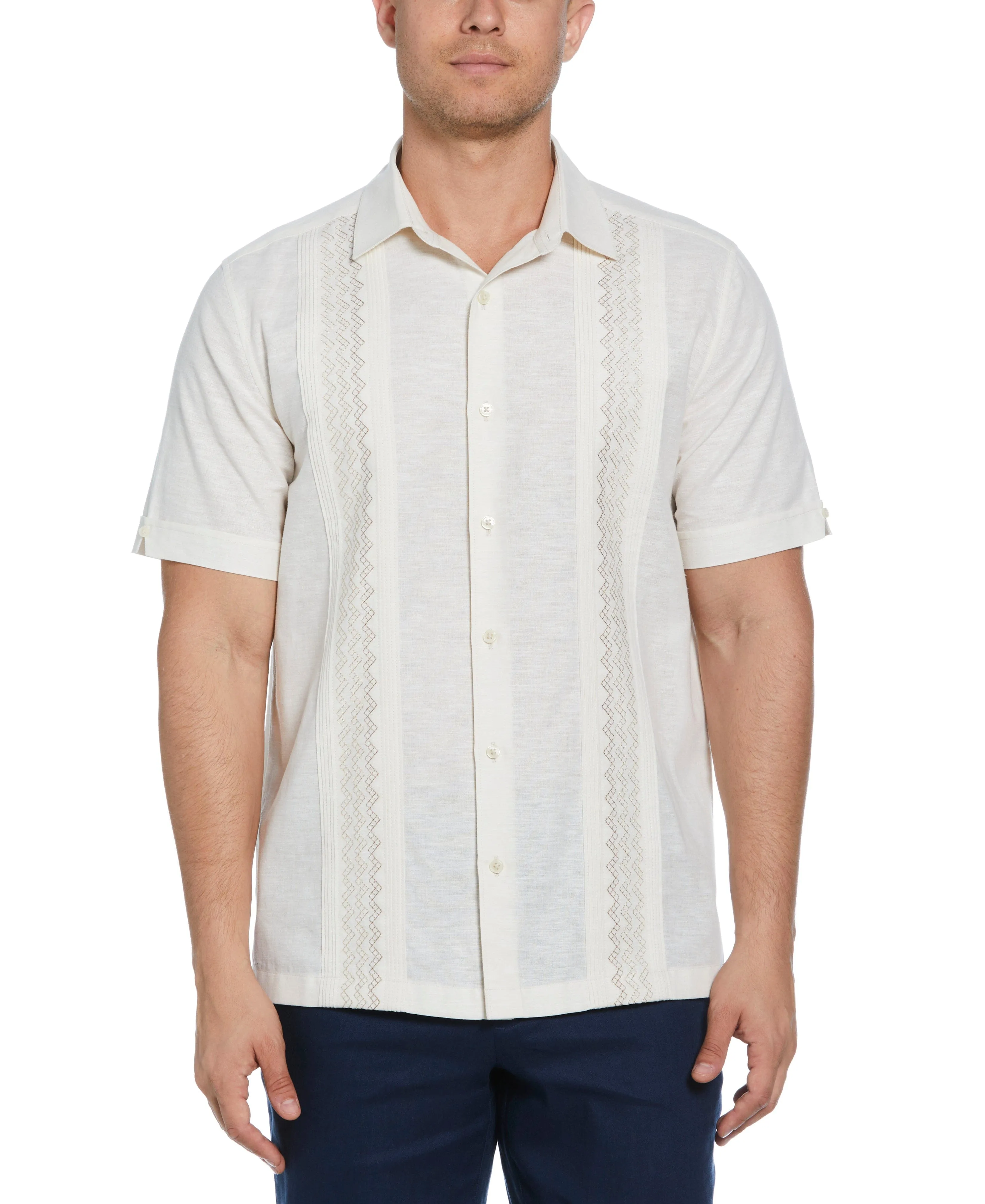 Multi-Tuck Embroidered Shirt sold by Cubavera
