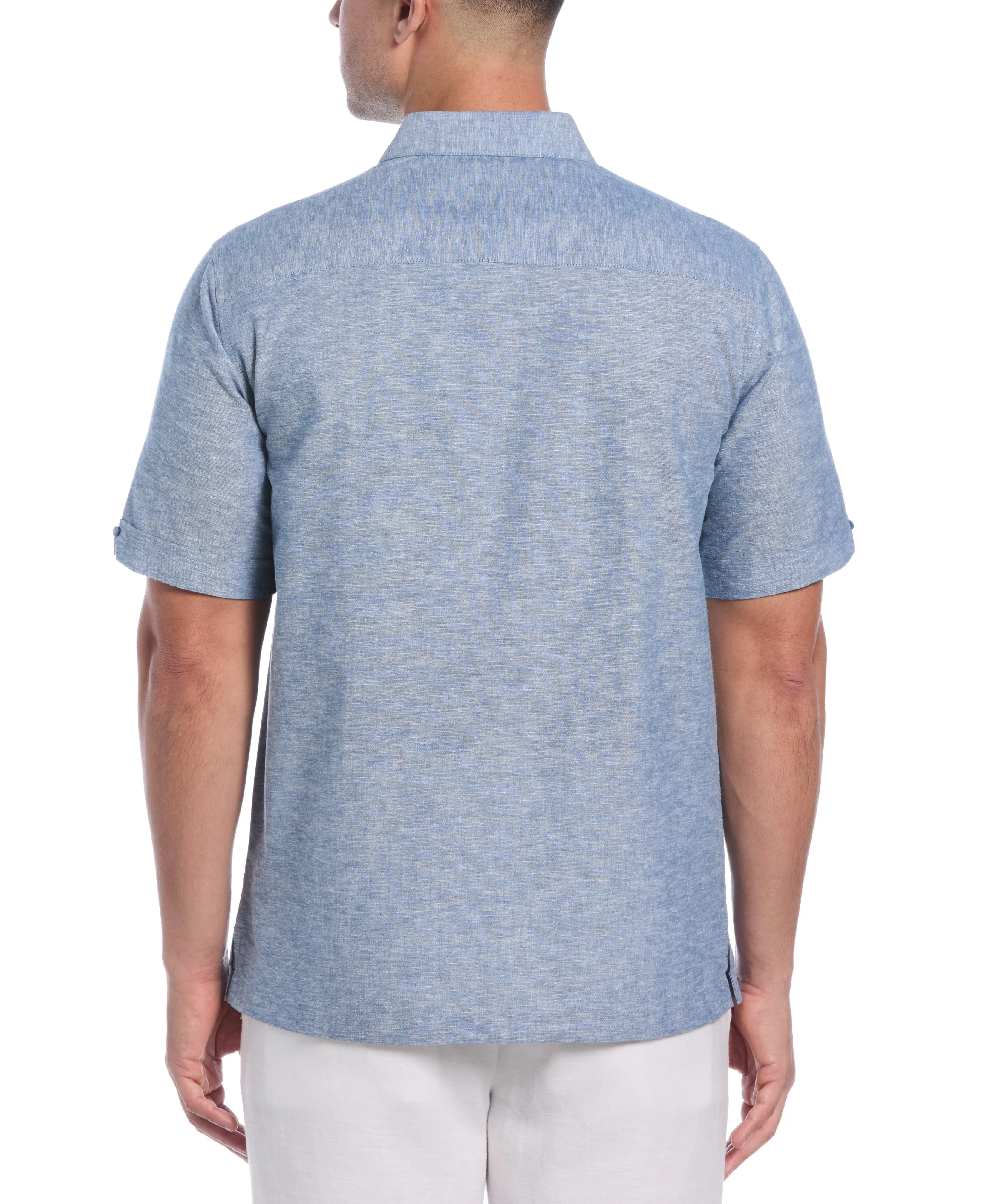 Linen Blend Panel Shirt sold by Cubavera product image thumbnail 2