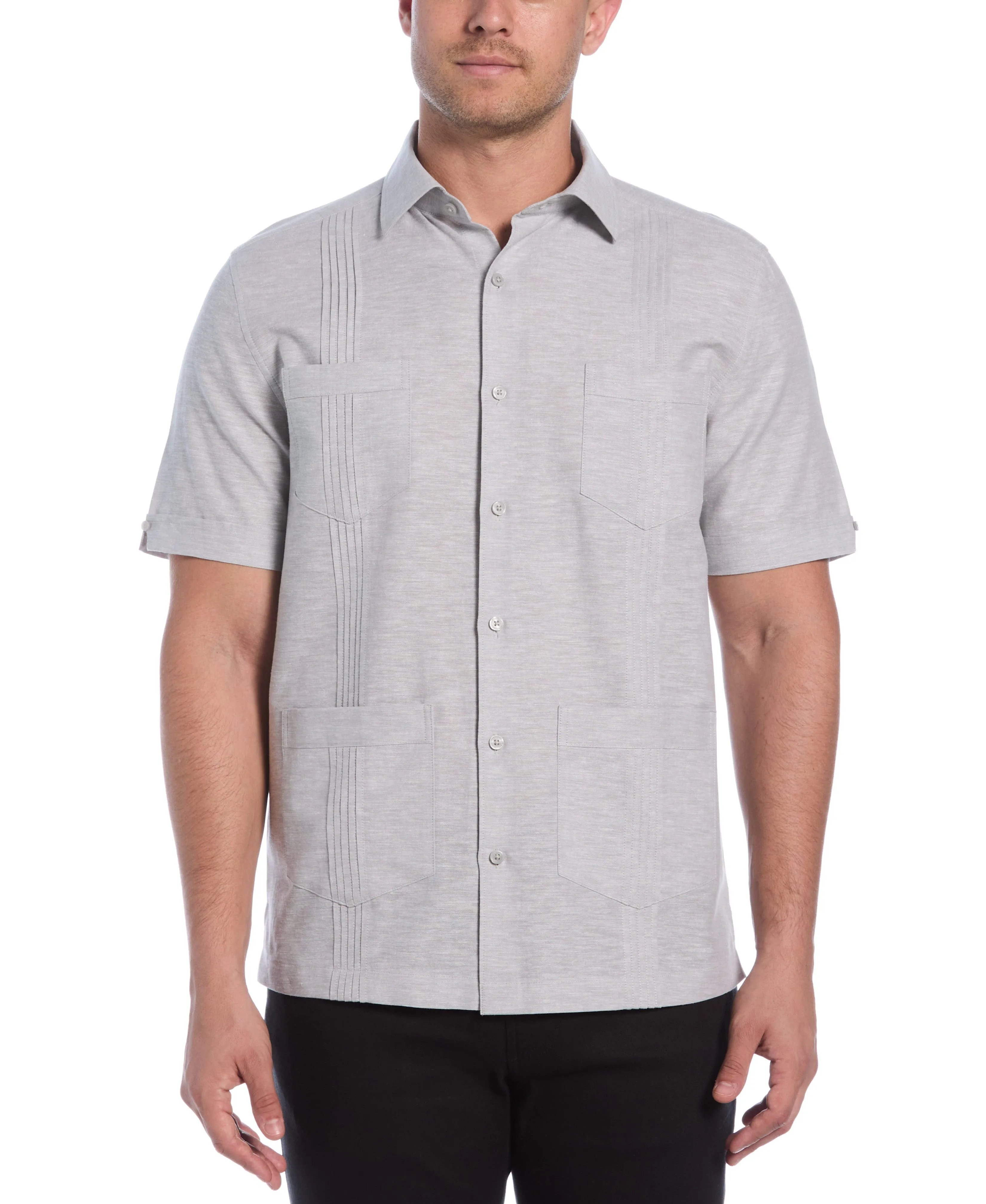 Linen Blend 4-Pocket Guayabera Shirt sold by Cubavera