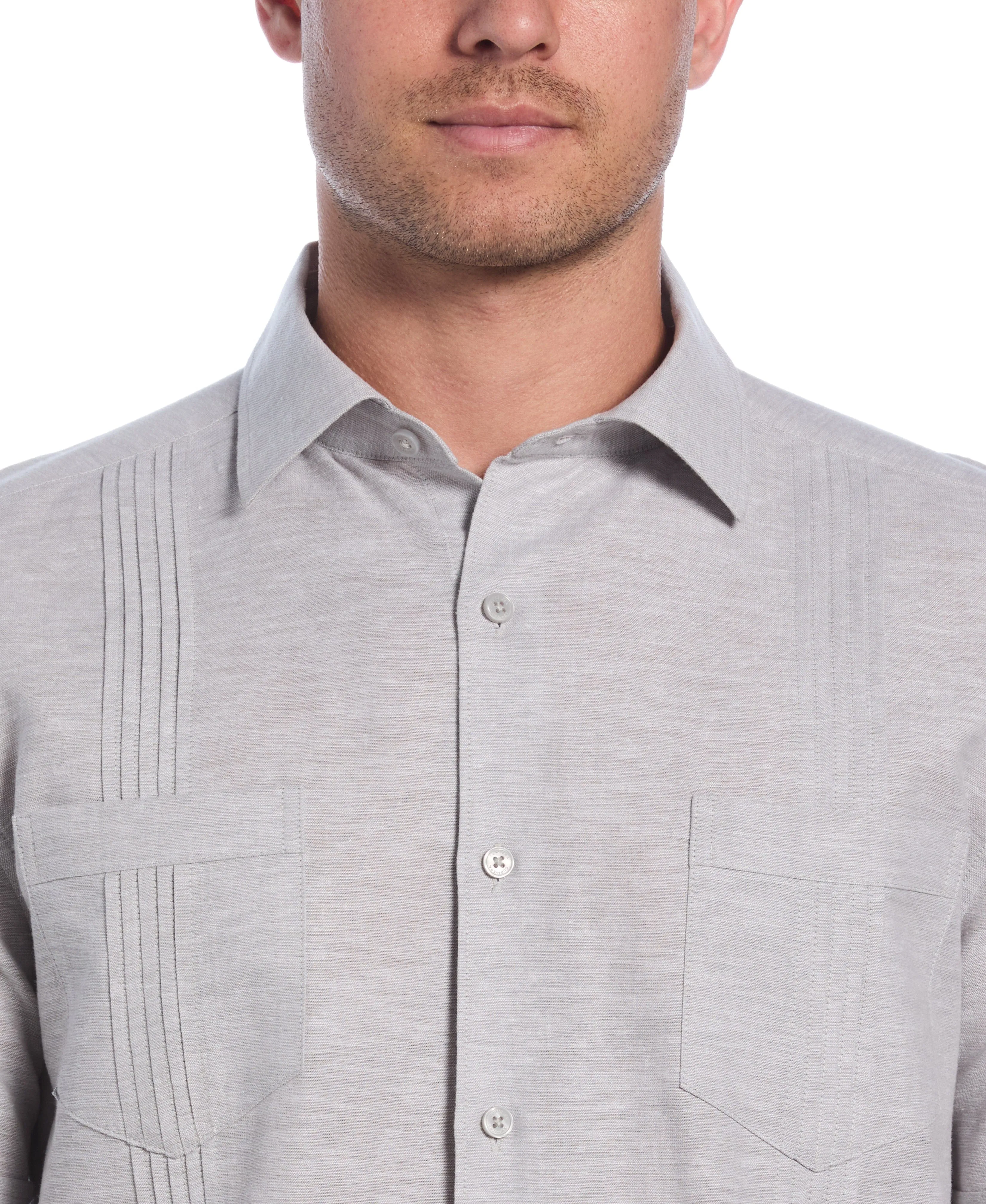 Linen Blend 4-Pocket Guayabera Shirt sold by Cubavera product image thumbnail 3