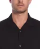 Solid Textured Cuban Collar Shirt sold by Cubavera