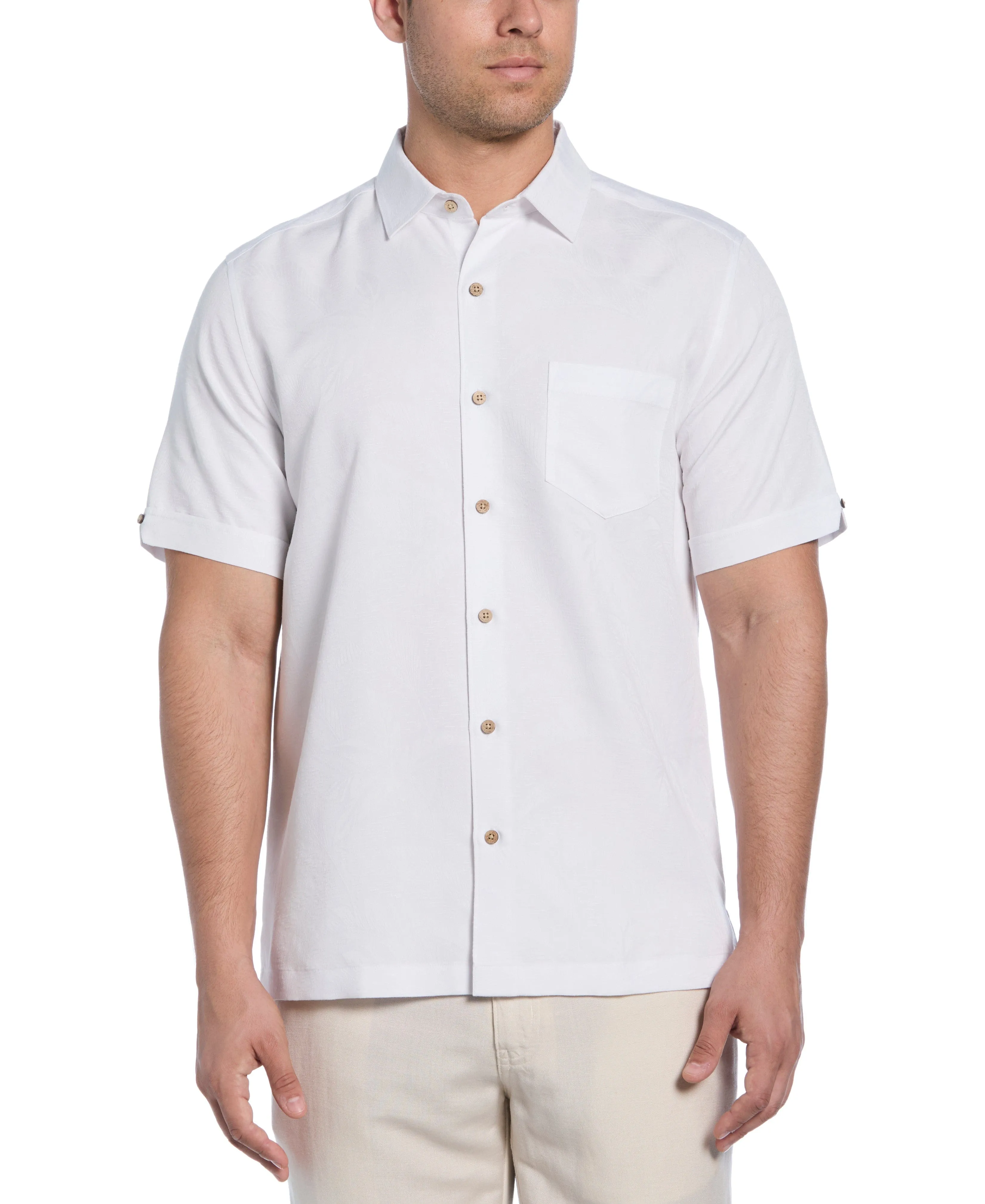 Big & Tall Palm Print Shirt sold by Cubavera