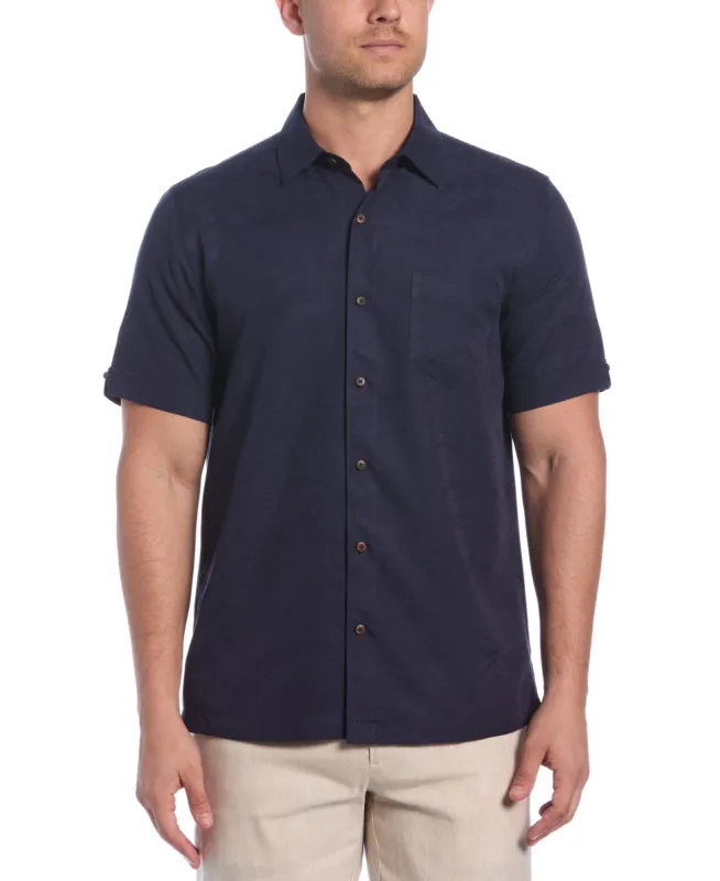 Big & Tall Palm Print Shirt sold by Cubavera