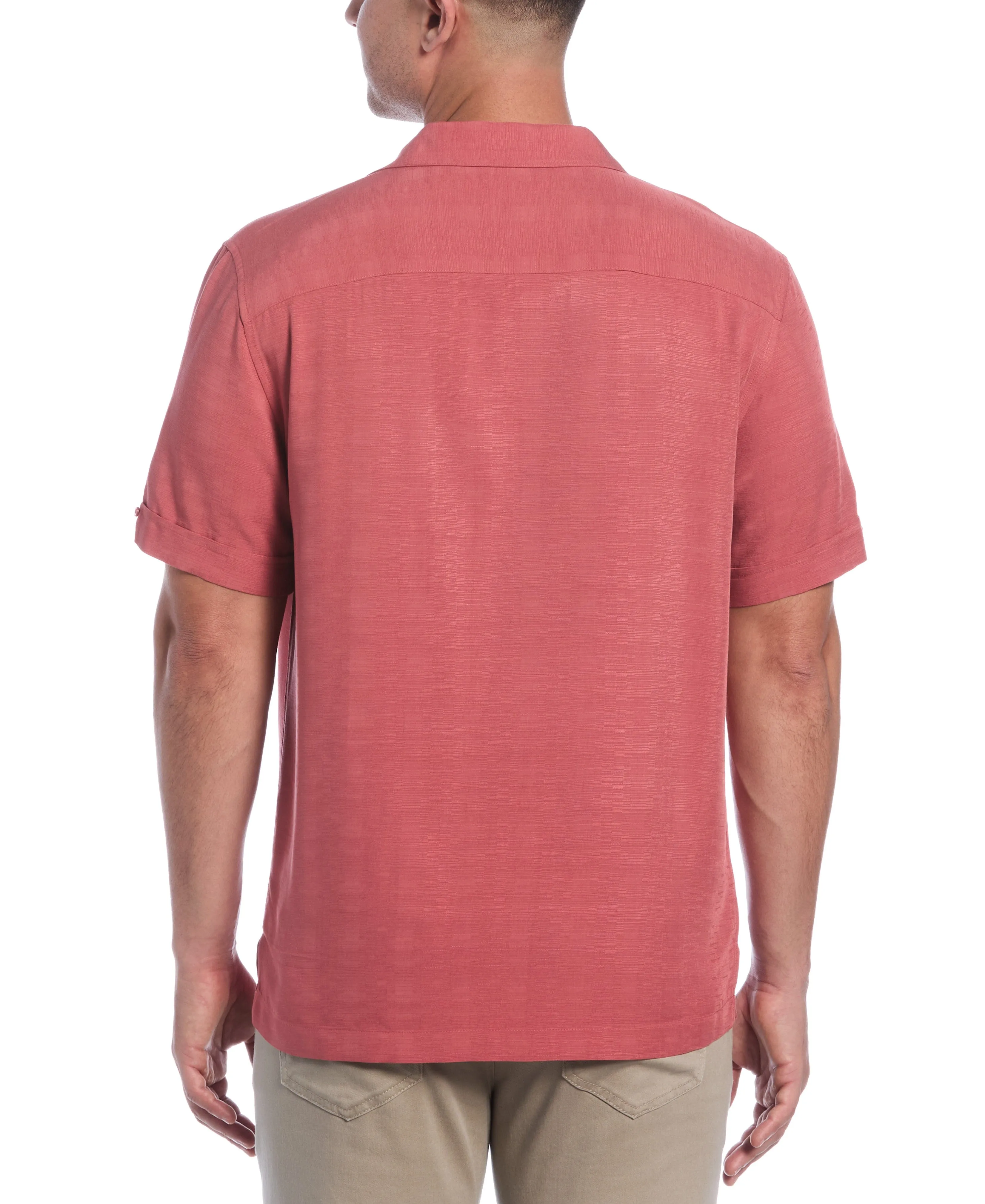 Solid Textured Cuban Collar Shirt sold by Cubavera product image thumbnail 2