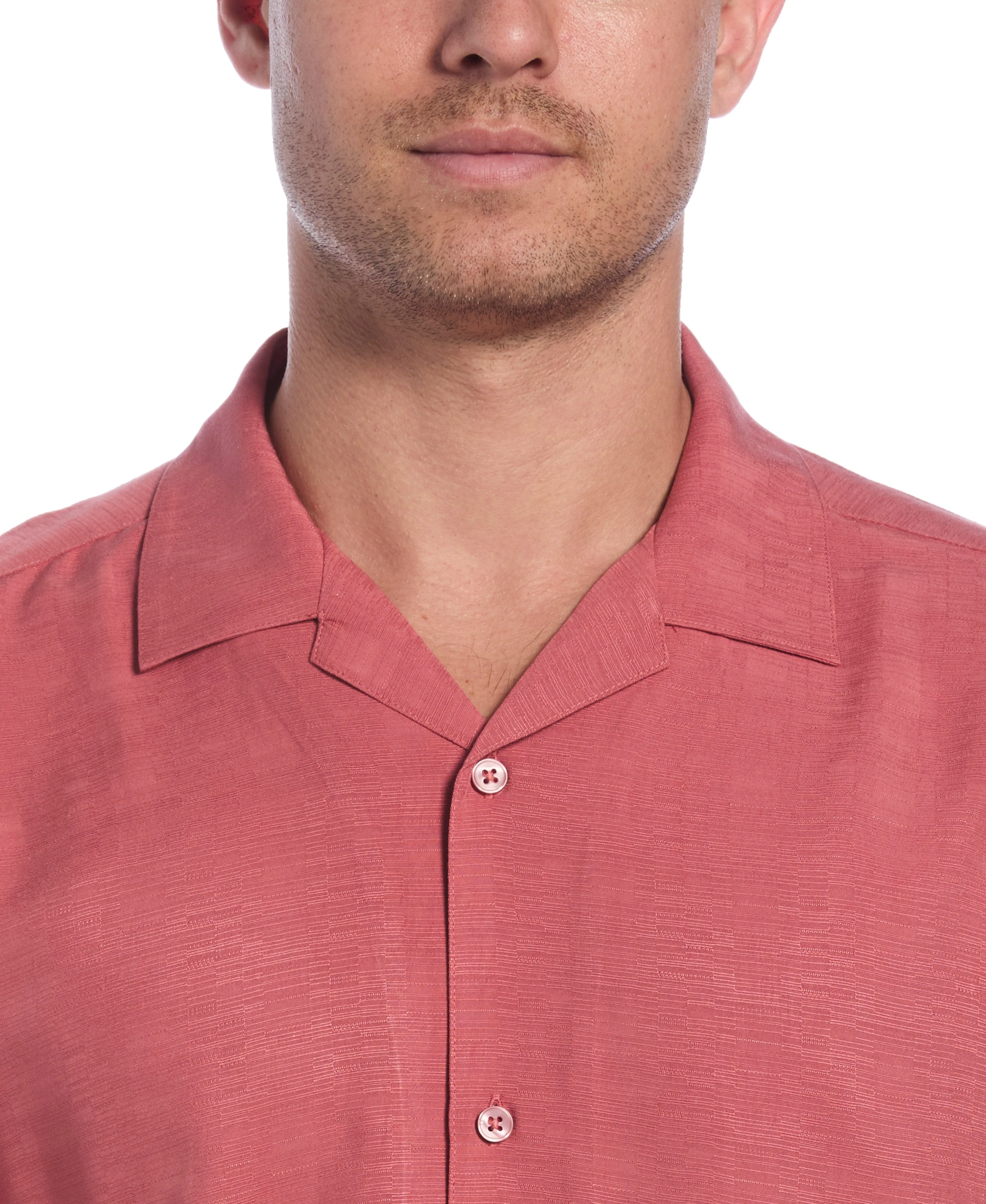 Solid Textured Cuban Collar Shirt sold by Cubavera product image thumbnail 3