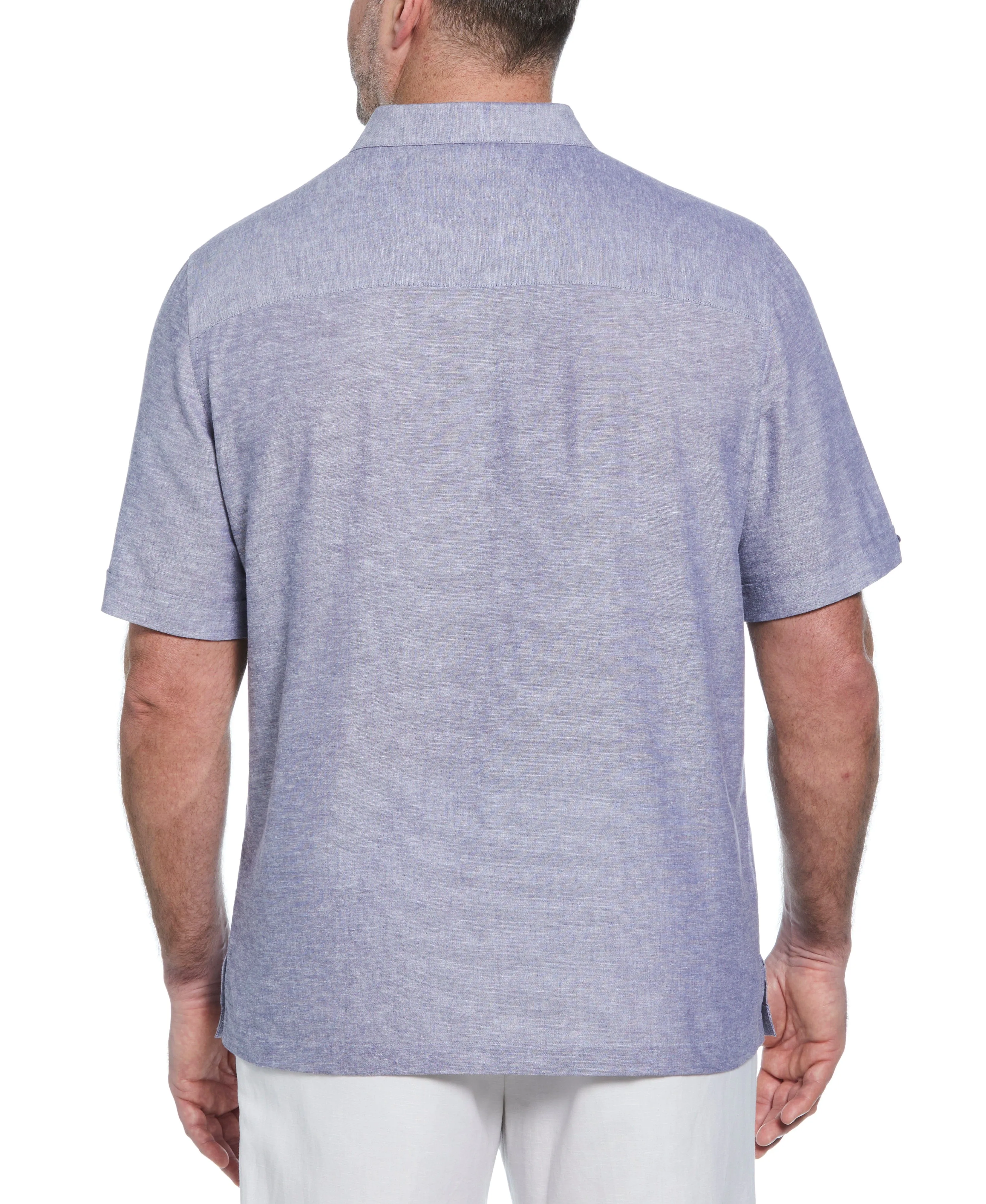Big & Tall Linen Blend Panel Shirt sold by Cubavera product image thumbnail 2