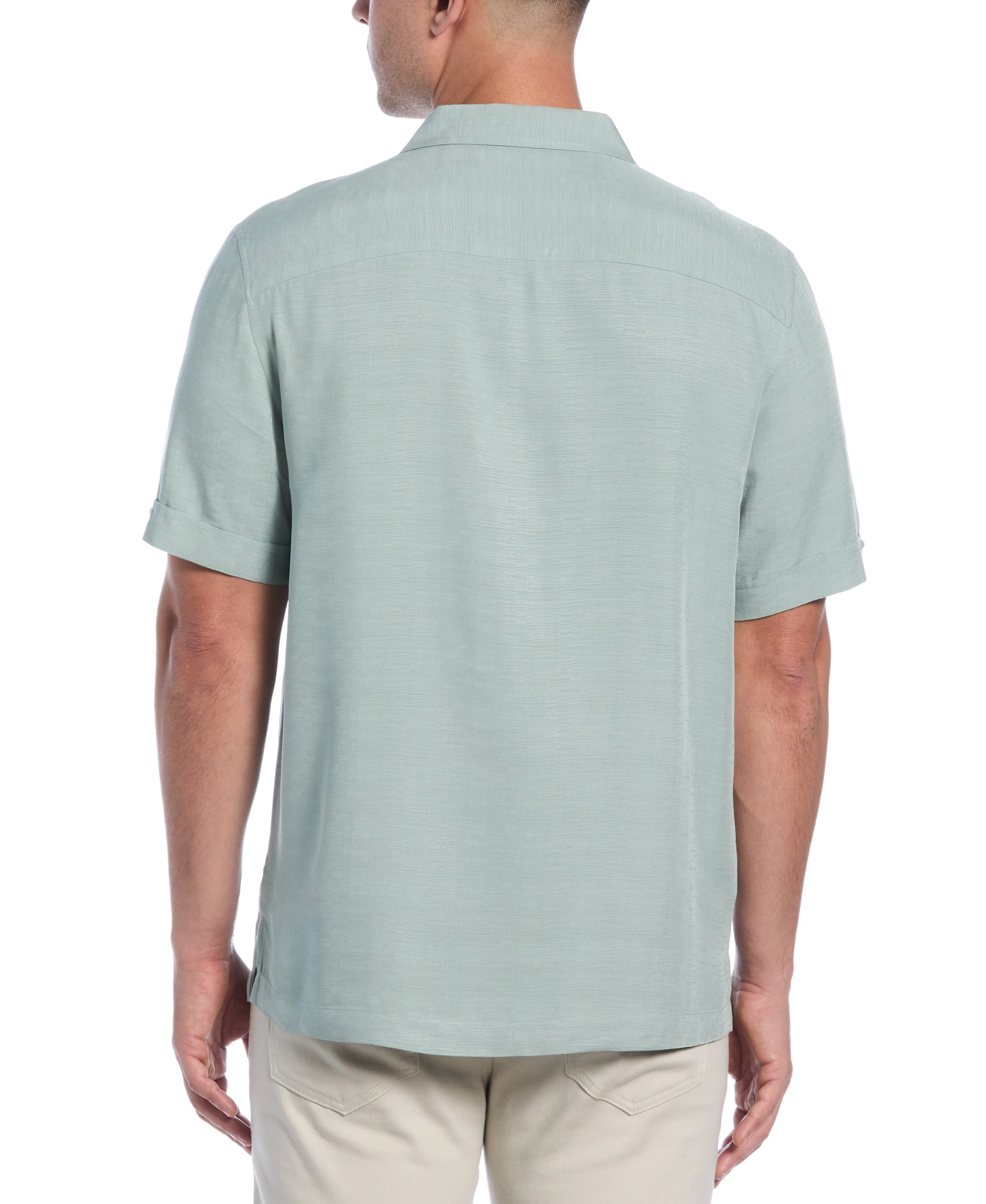 Solid Textured Cuban Collar Shirt sold by Cubavera product image thumbnail 2