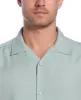 Solid Textured Cuban Collar Shirt sold by Cubavera