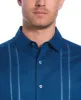 Linen Blend Embroidered Panel Shirt sold by Cubavera