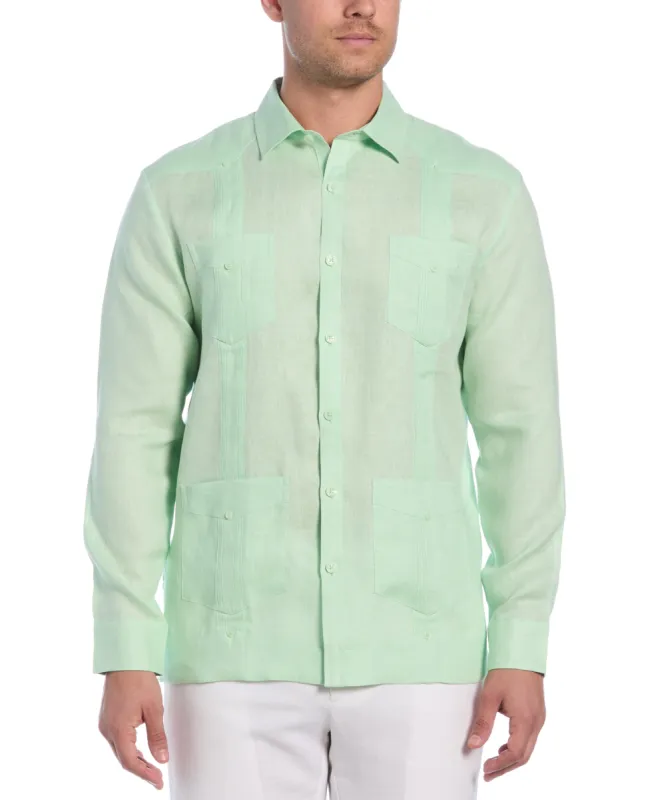 100% Linen Classic Guayabera Shirt - Long Sleeve sold by Cubavera