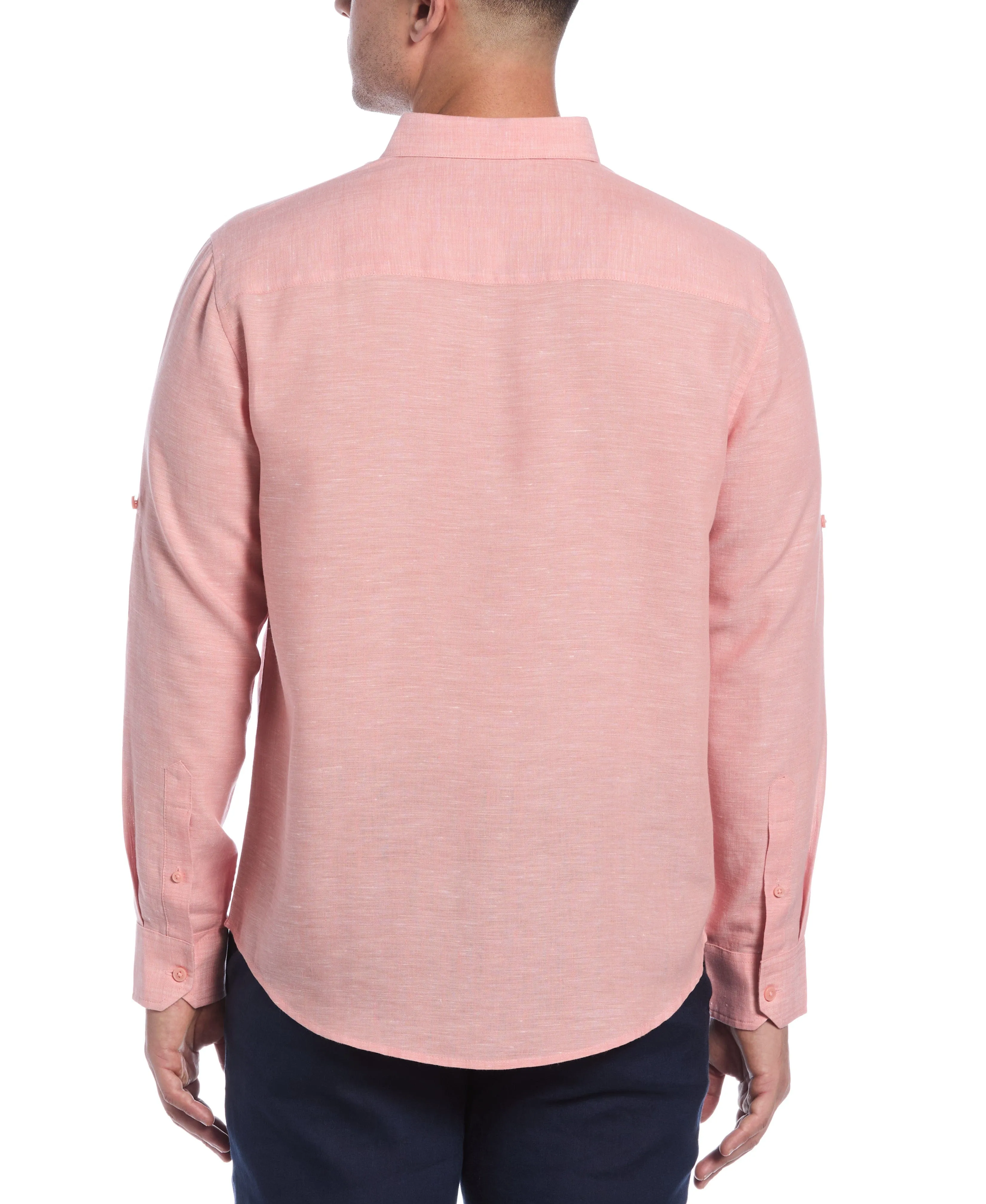 Travelselect™ Linen-Blend Rolled Sleeve Shirt sold by Cubavera product image thumbnail 2