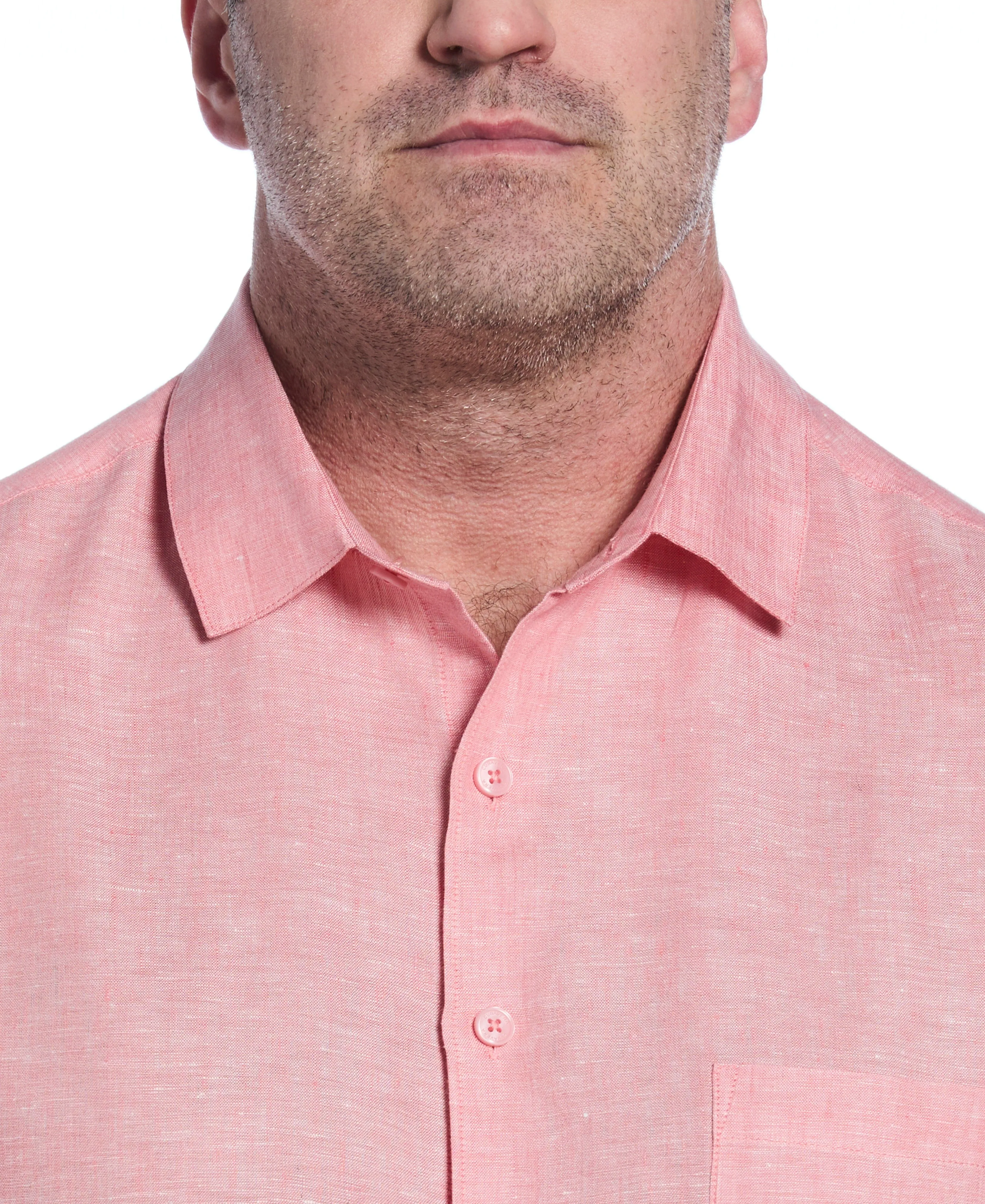 Big & Tall Classic Two-Tone Linen Shirt sold by Cubavera product image thumbnail 3