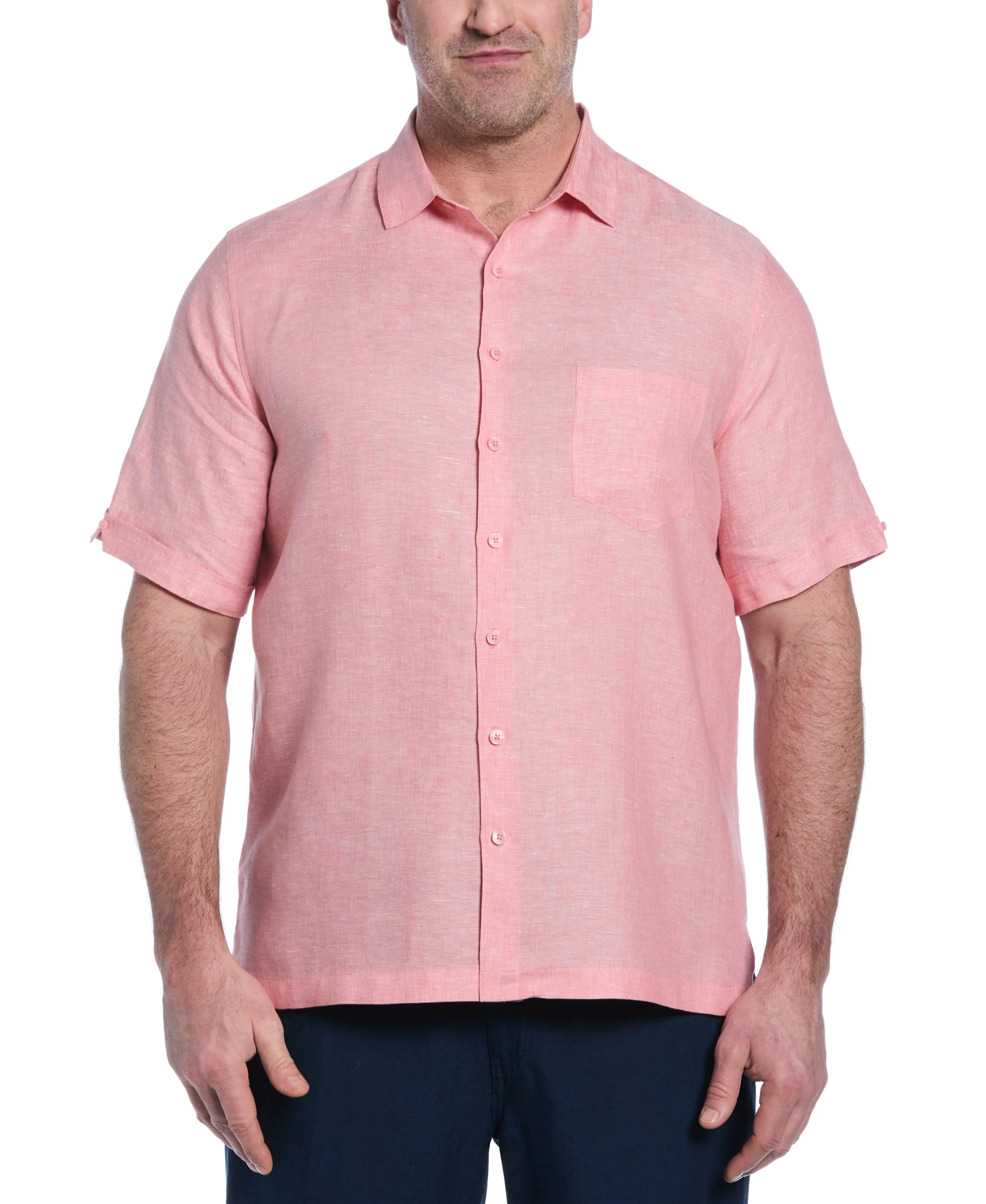 Big & Tall Classic Two-Tone Linen Shirt sold by Cubavera