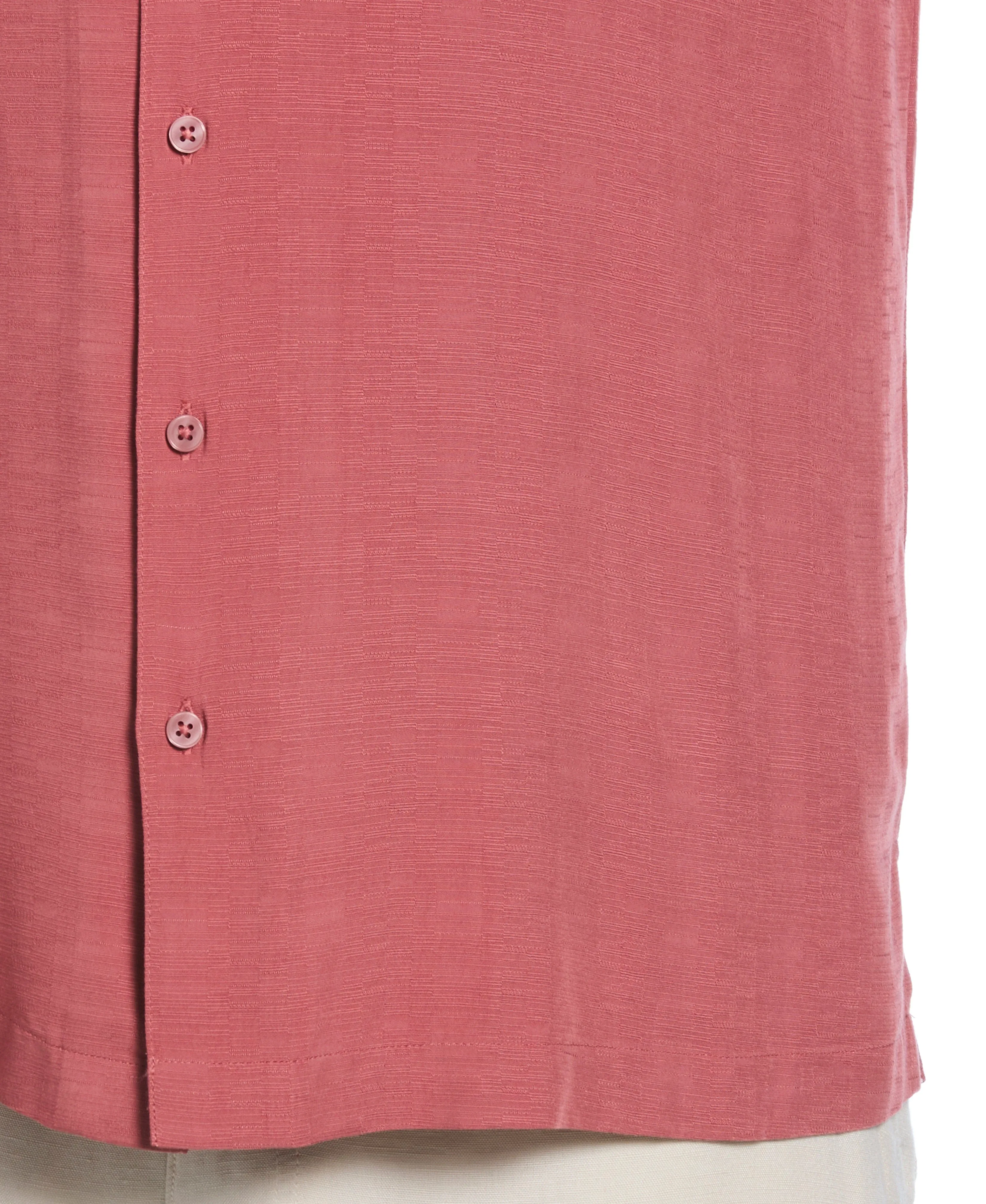 Big & Tall Solid Textured Cuban Collar Shirt sold by Cubavera product image thumbnail 4