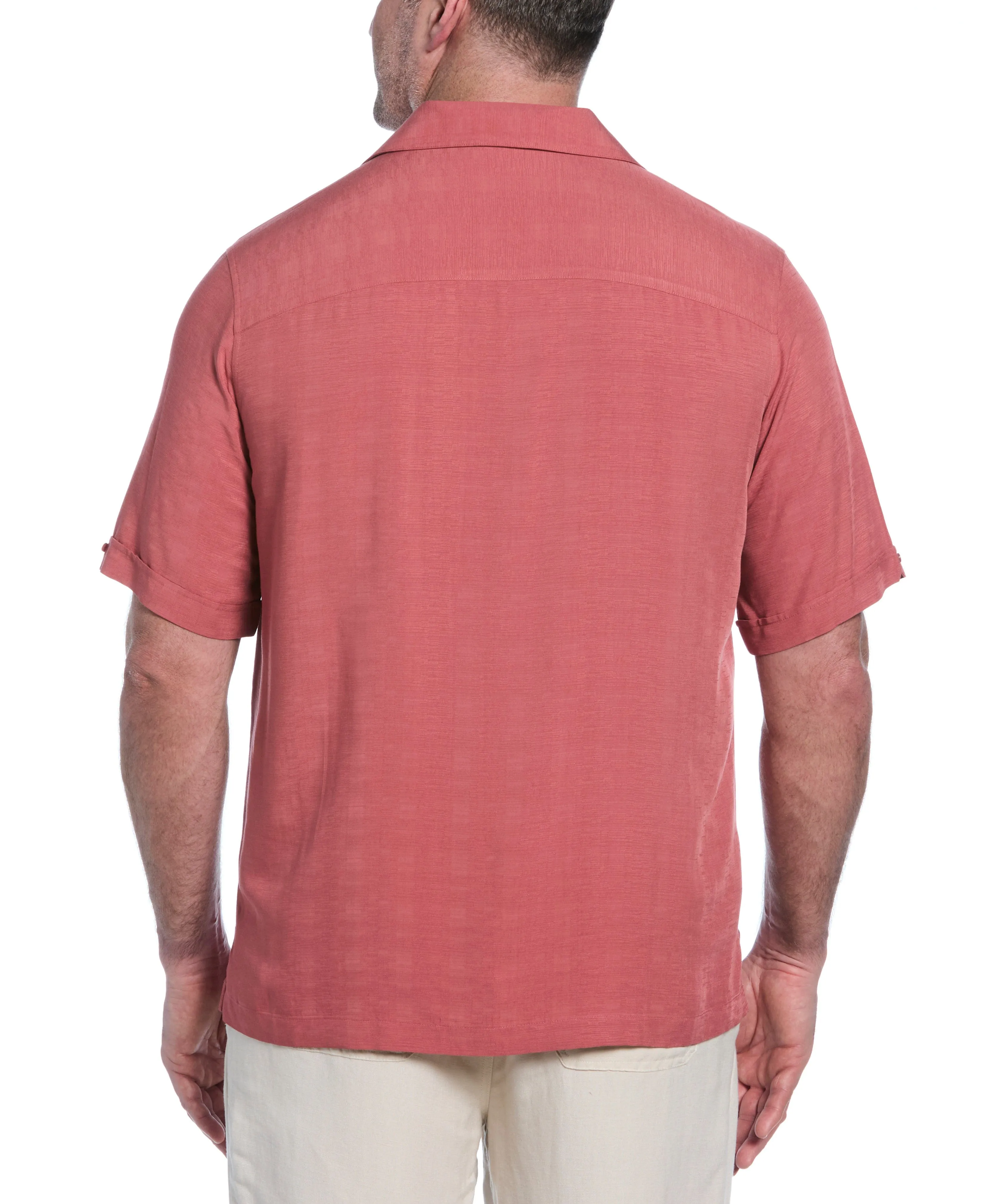 Big & Tall Solid Textured Cuban Collar Shirt sold by Cubavera product image thumbnail 2