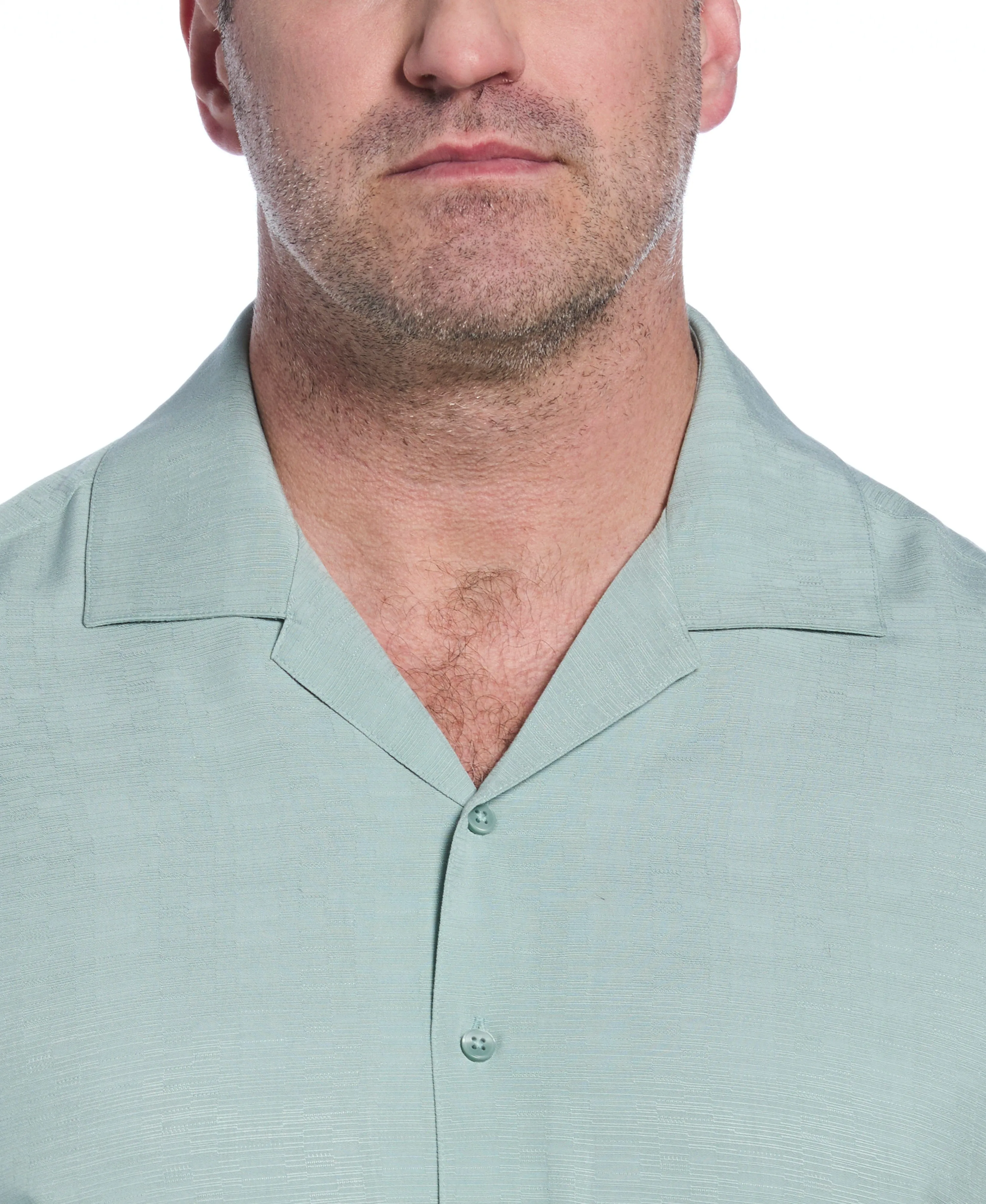 Big & Tall Solid Textured Cuban Collar Shirt sold by Cubavera product image thumbnail 3